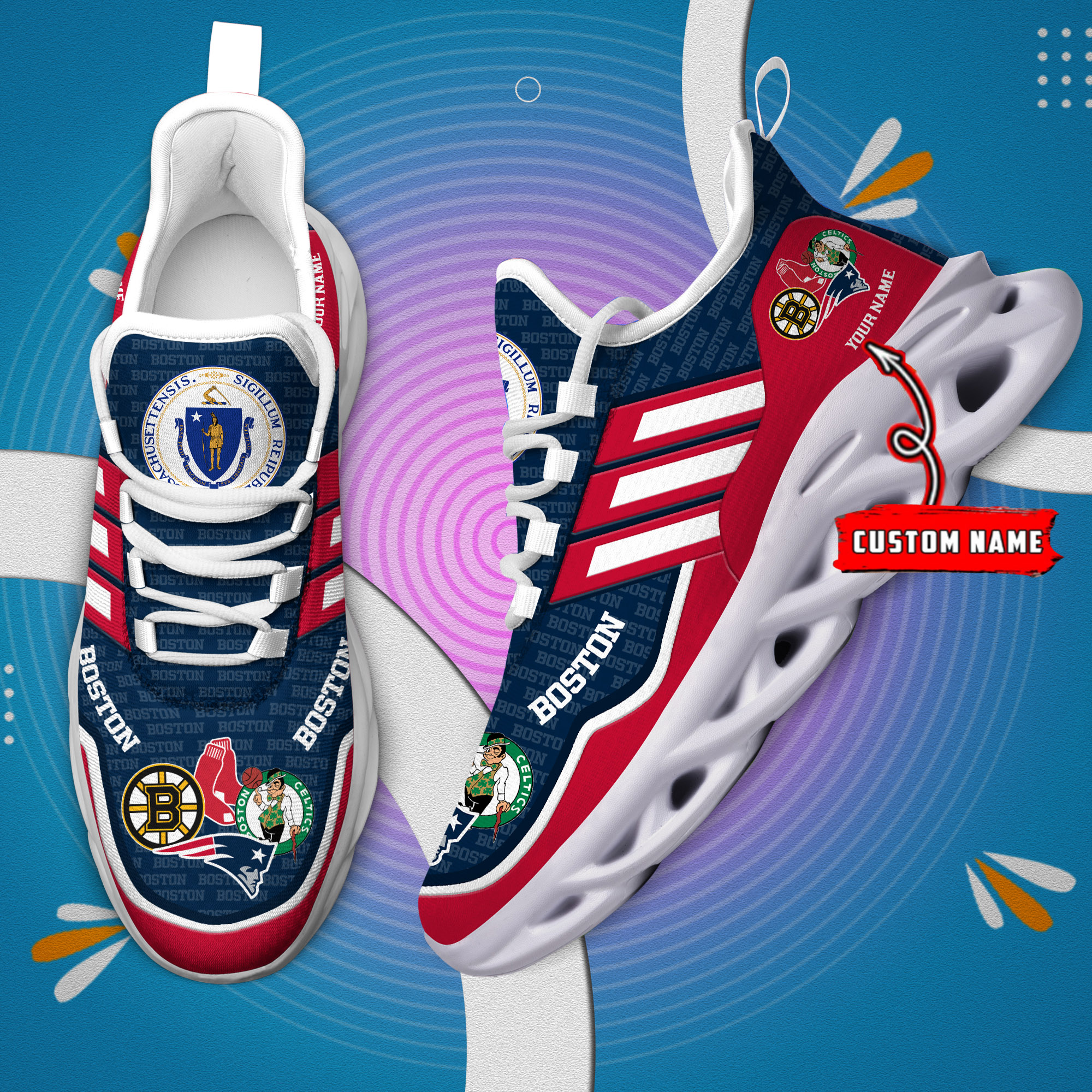 DS005 BostonNAVI002 Clunky Max Soul Shoes