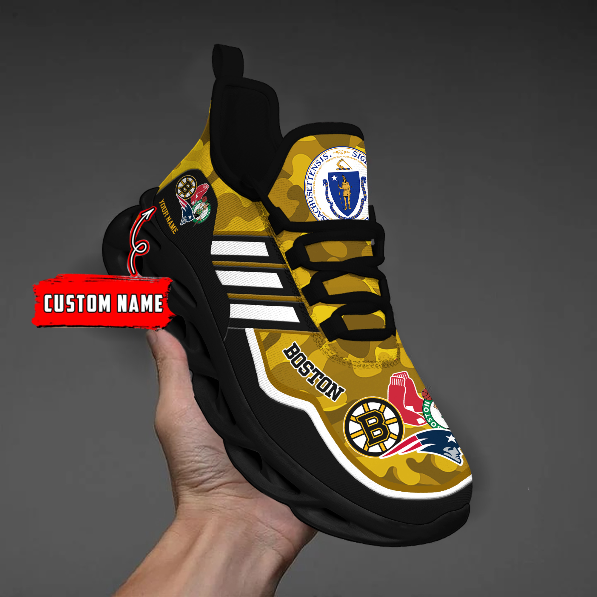 DS005 BostonYELLOW001 Clunky Max Soul Shoes