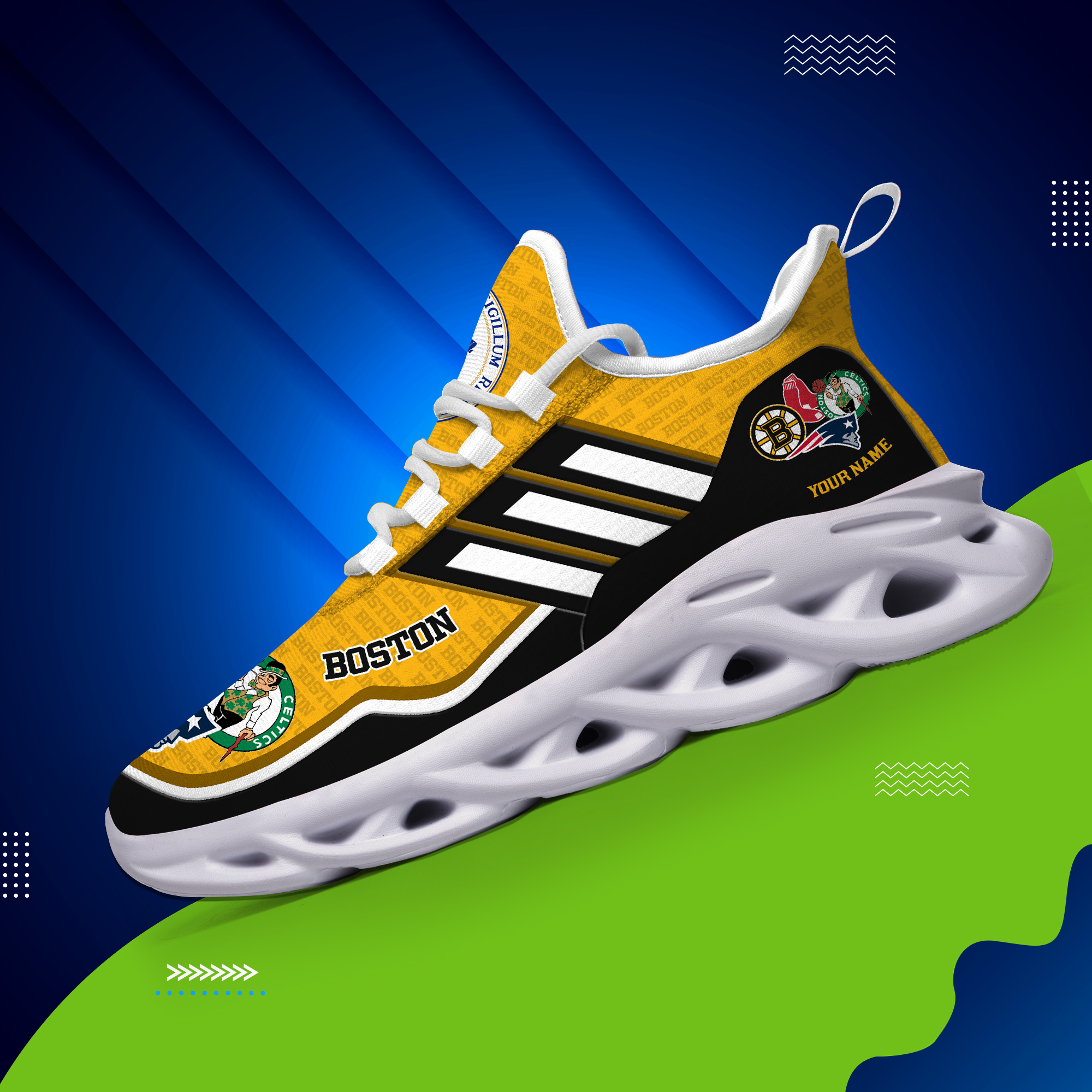 DS005 BostonYELLOW002 Clunky Max Soul Shoes