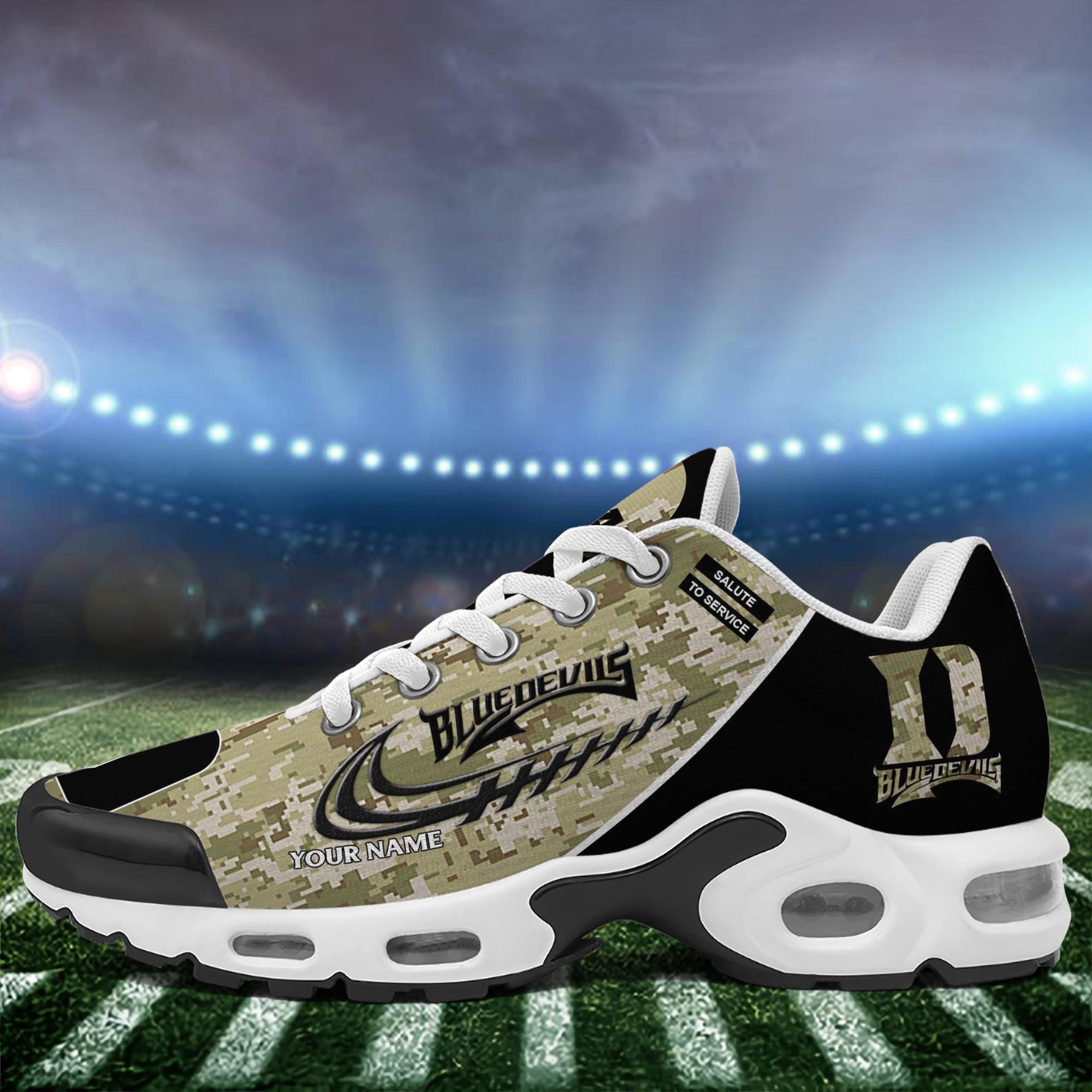 Duke Blue Devils TN Shoes 2026 Version Custom Name, Camouflage Shoes, Gifts For Football Lovers