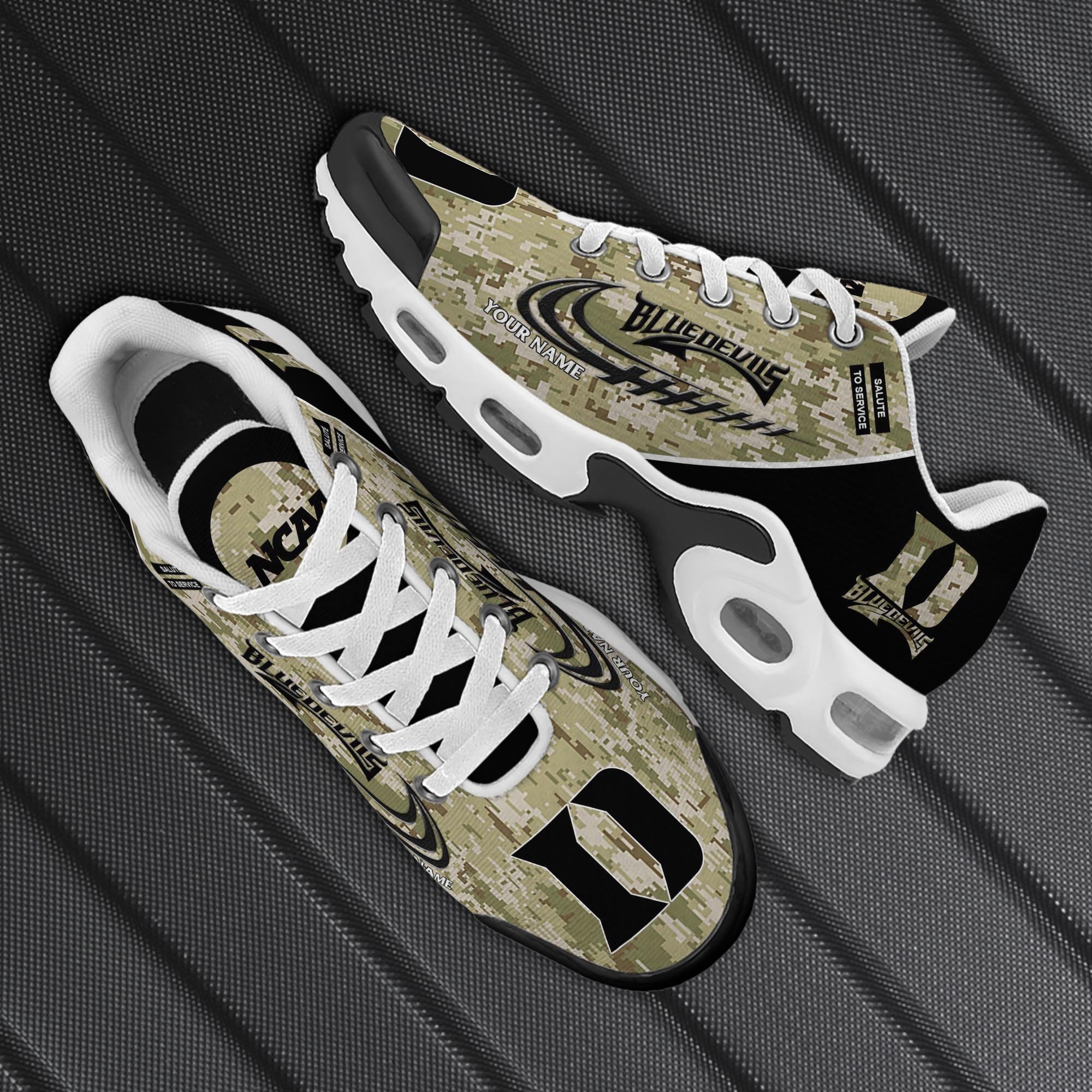 Duke Blue Devils TN Shoes 2026 Version Custom Name, Camouflage Shoes, Gifts For Football Lovers PH636