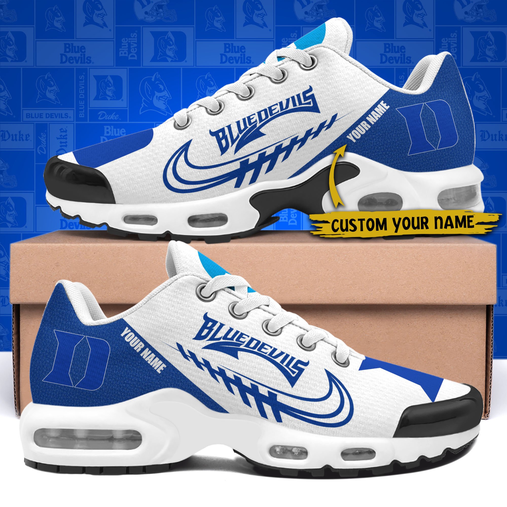 Duke Blue Devils TN Shoes Custom Your Name 514