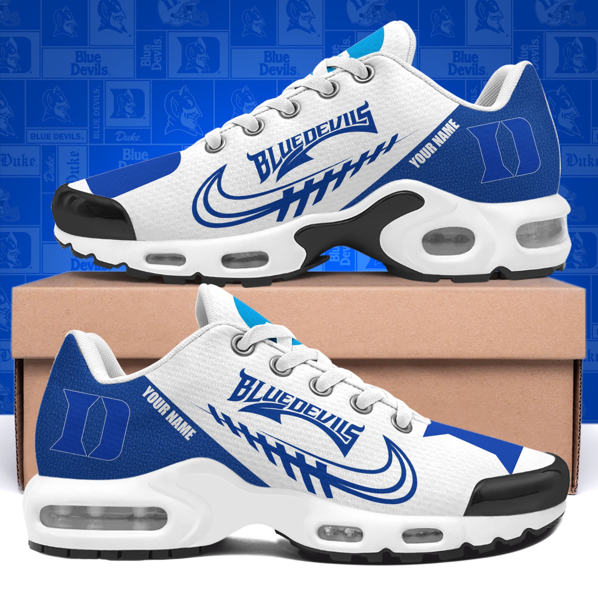 Duke Blue Devils TN Shoes Custom Your Name 514