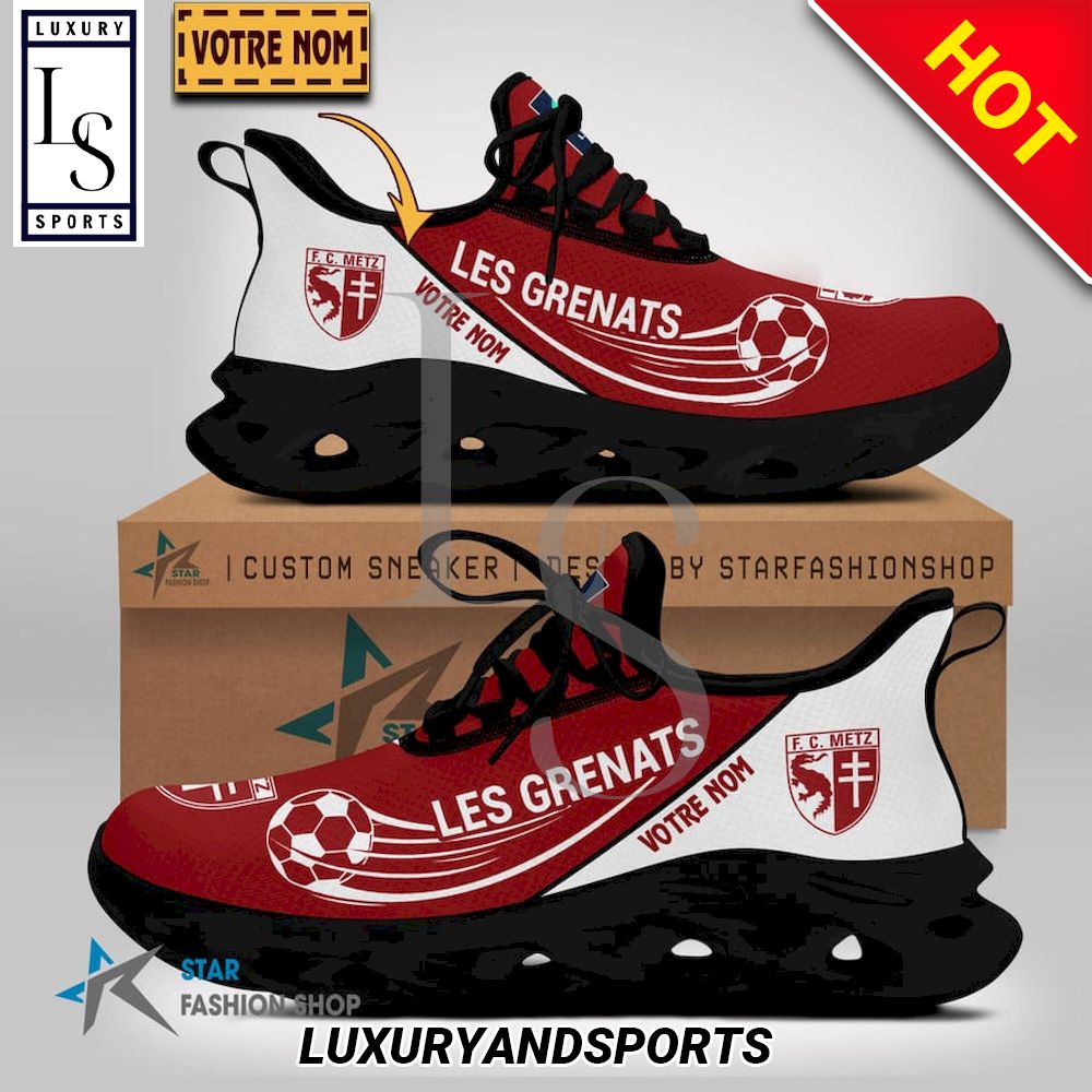 FC Metz Ligue 2 Custom Name Max Soul Shoes