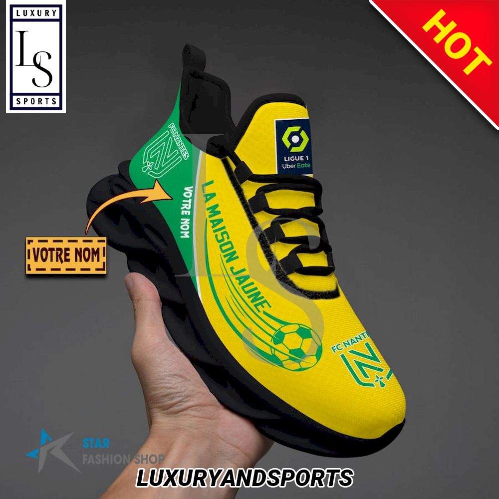 FC Nantes Ligue 1 Custom Name Max Soul Shoes