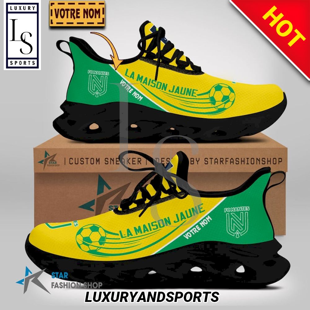 FC Nantes Ligue 1 Custom Name Max Soul Shoes