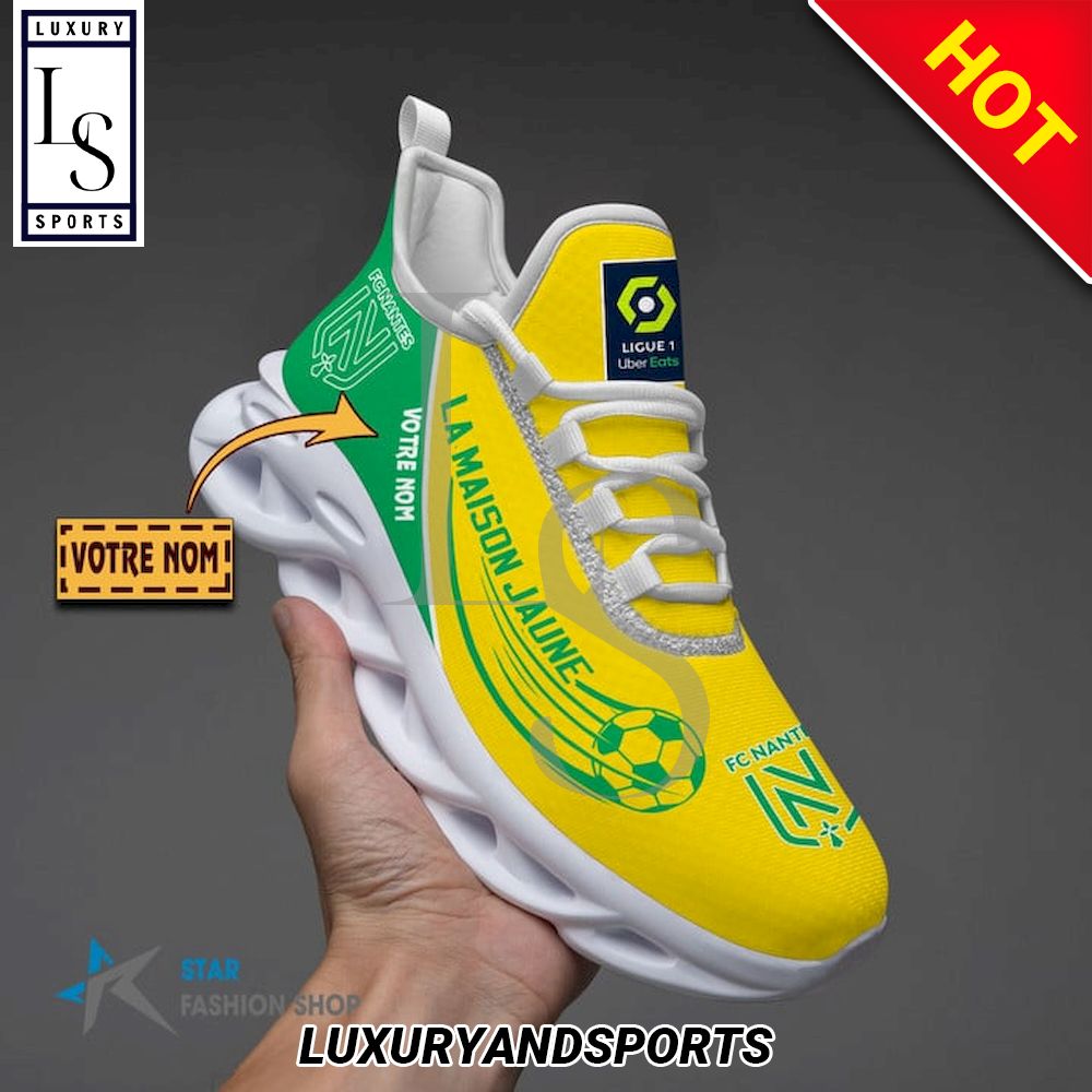 FC Nantes Ligue 1 Custom Name Max Soul Shoes