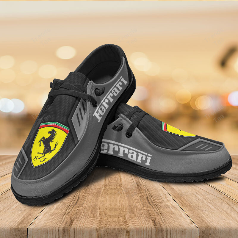 Ferrari Personalized Hey Dude Sports Shoes Custom Name Design Perfect Gift For Fans