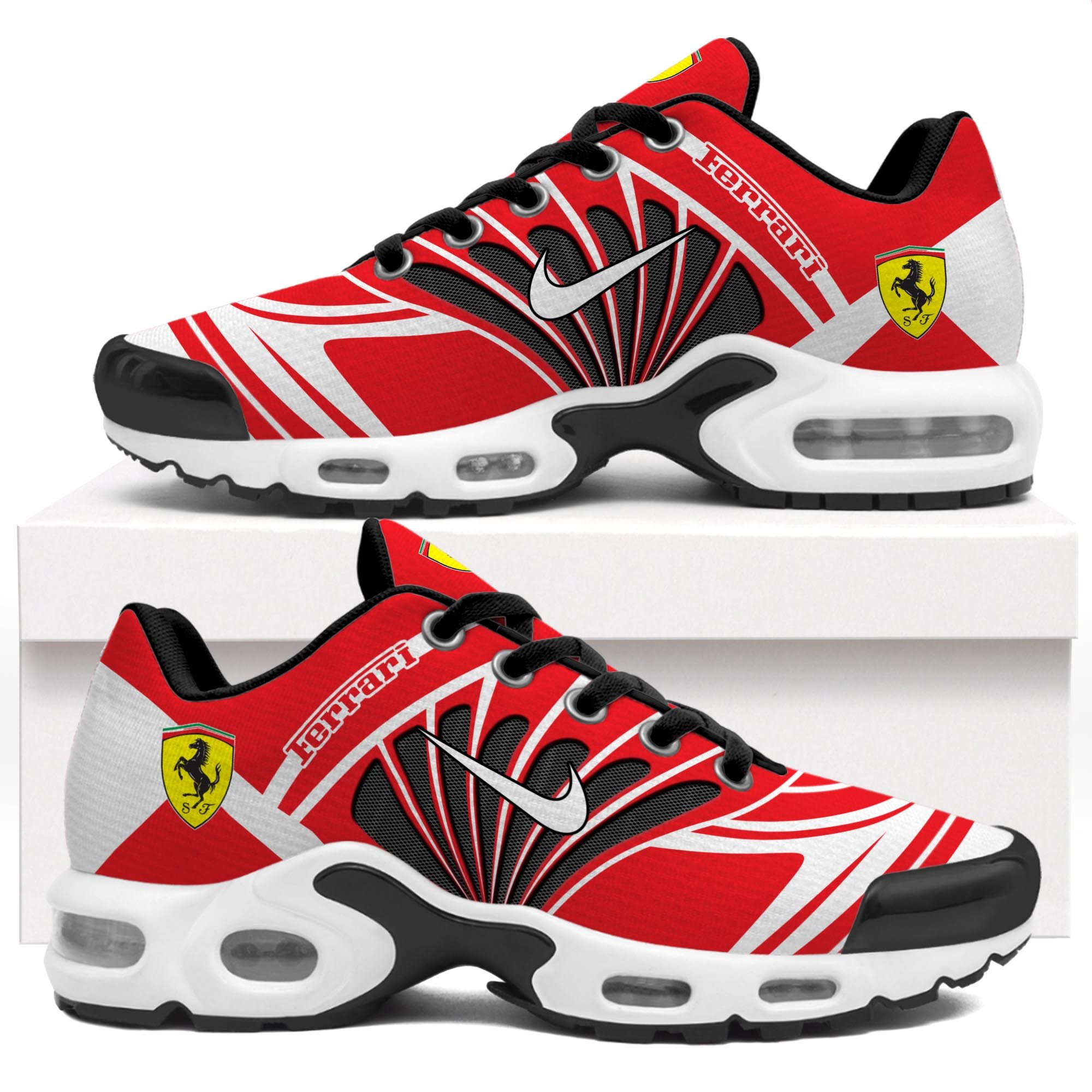 Ferrari Personalized Name Air Cushion Sports Shoes 1132