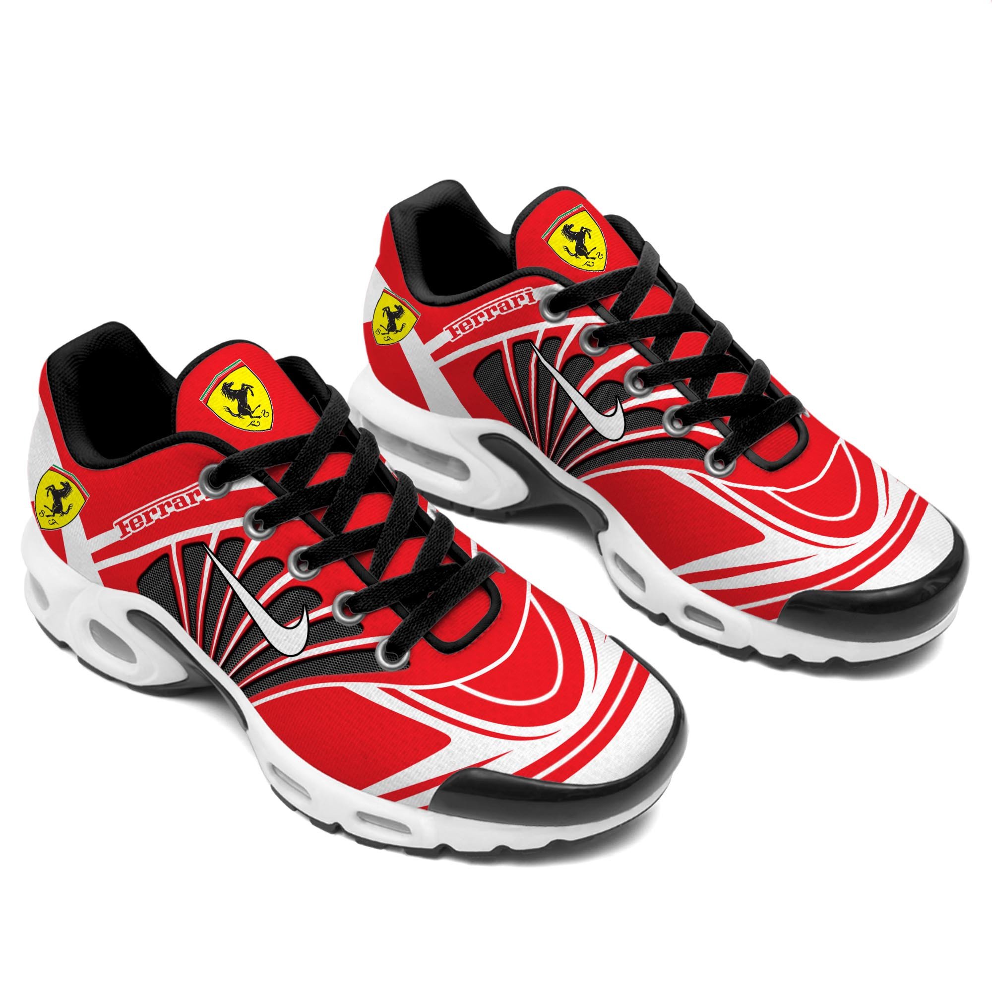 Ferrari Personalized Name Air Cushion Sports Shoes 1132