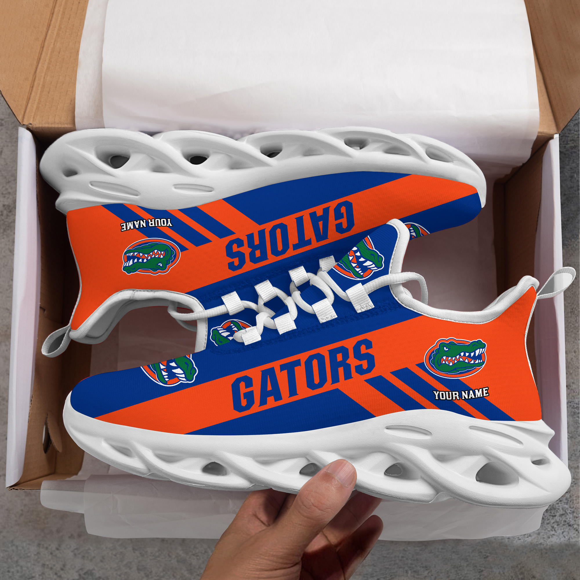 Florida Gators Custom Name PERSONALIZED MAX SOUL SHOES DS004