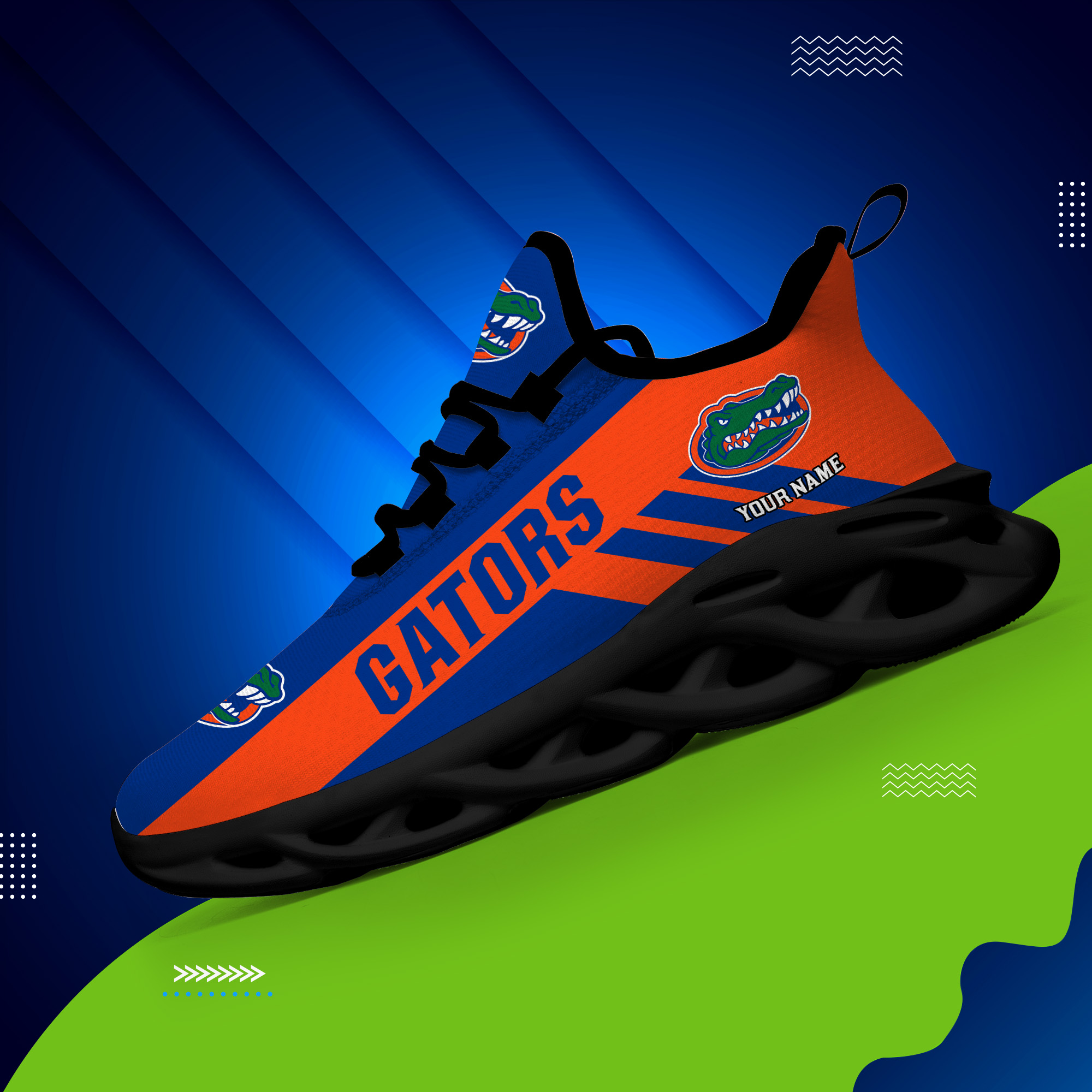 Florida Gators Custom Name PERSONALIZED MAX SOUL SHOES DS004
