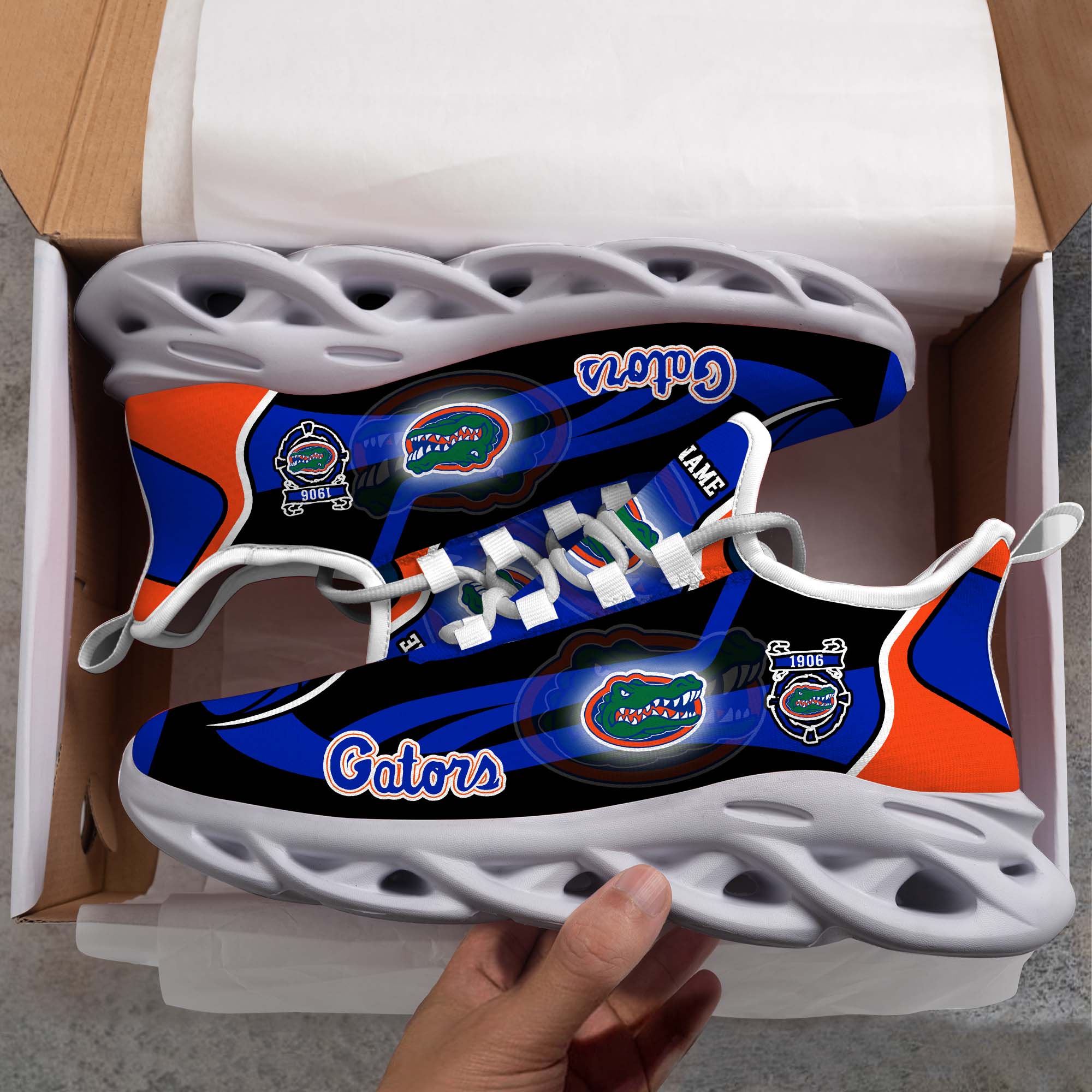 Florida Gators White C Sneakers 2026 Version Personalized Your Name 090
