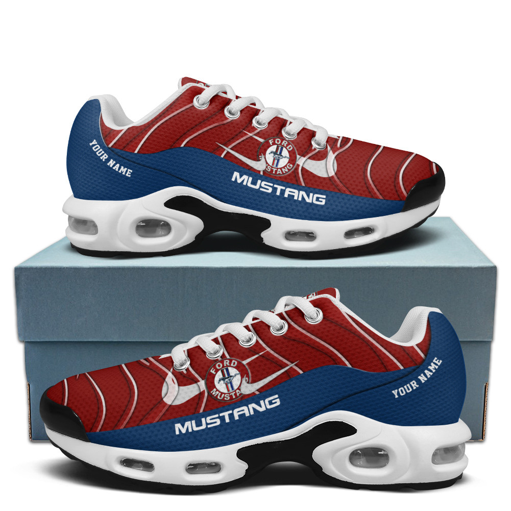 Ford Mustang Vibrant Wave Custom Name TN Air Max Shoes Air Cushion Sneakers
