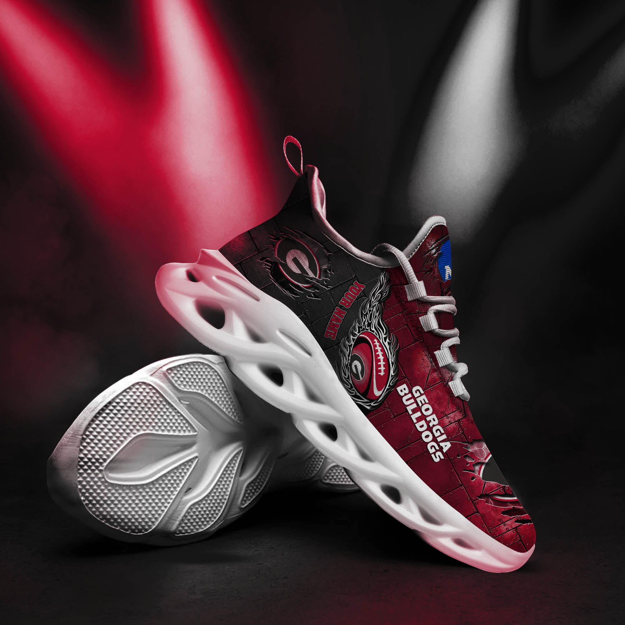 Georgia Bulldogs Black Max Soul Shoes 2026 Versions, White Max Soul Shoes Custom Your Name PH879