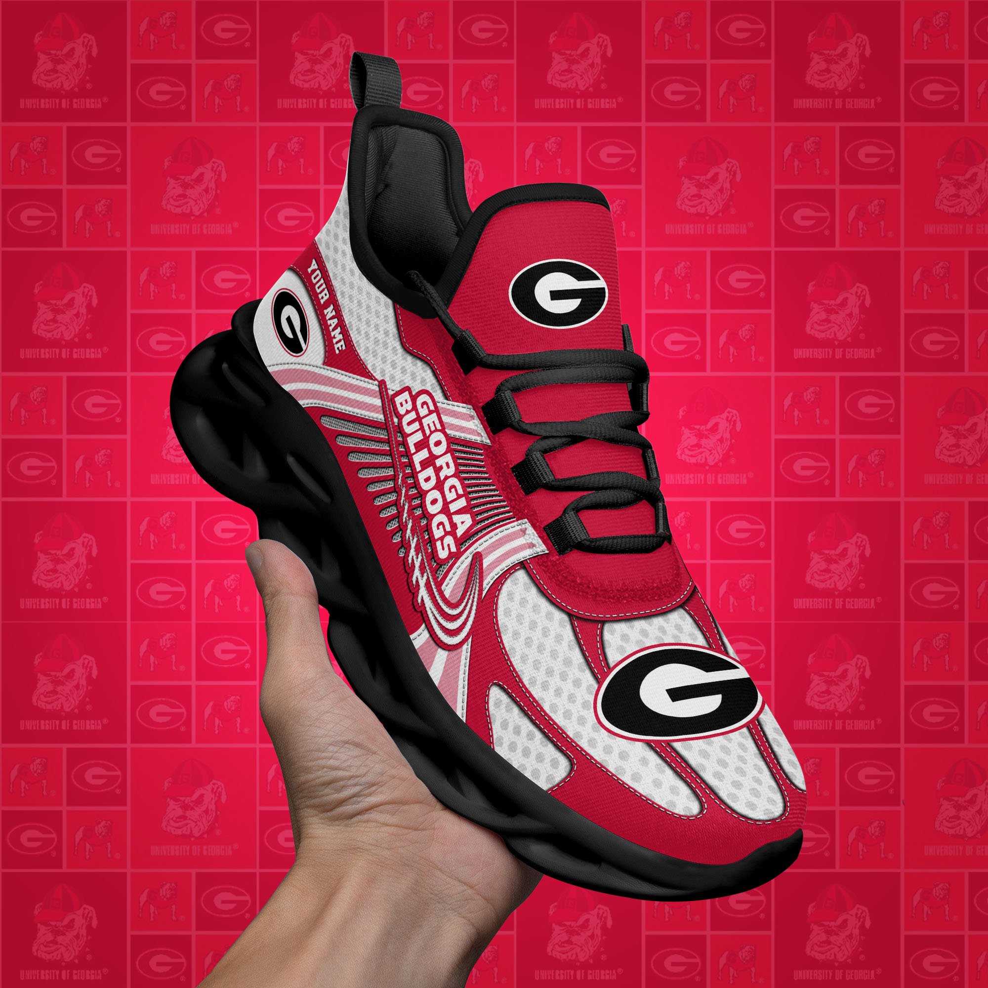 Georgia Bulldogs Clunky Sneakers Custom Your Name, Sport Sneakers ETRG-62343