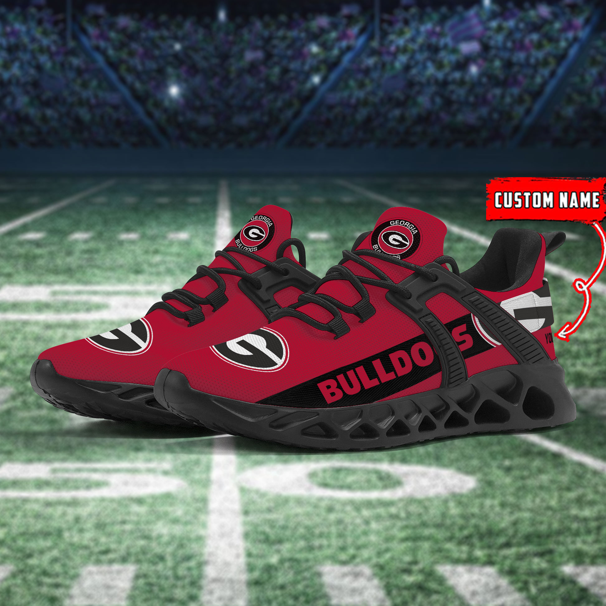Georgia Bulldogs Football Team Sport Sneakers