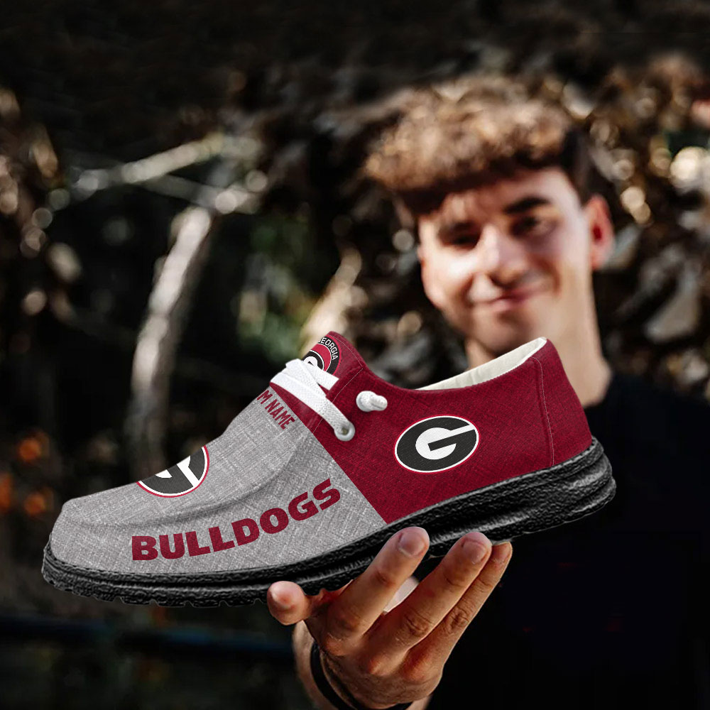 Georgia Bulldogs Personalized Hey Dude Shoes