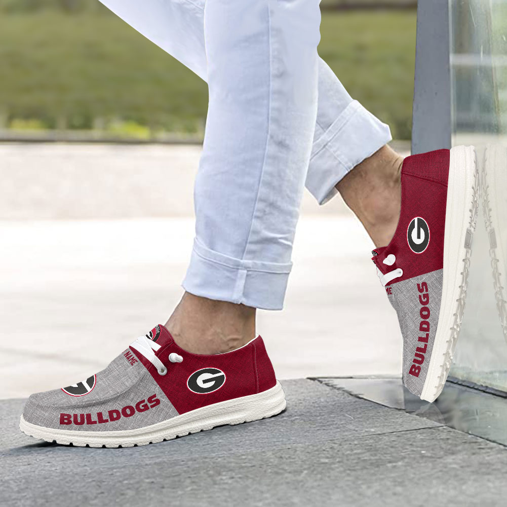 Georgia Bulldogs Personalized Hey Dude Shoes