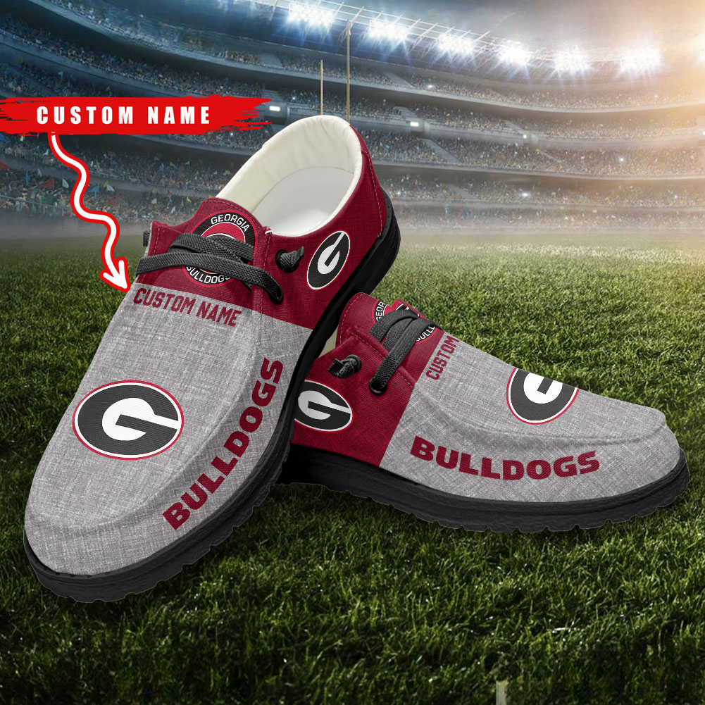 Georgia Bulldogs Personalized Hey Dude Shoes