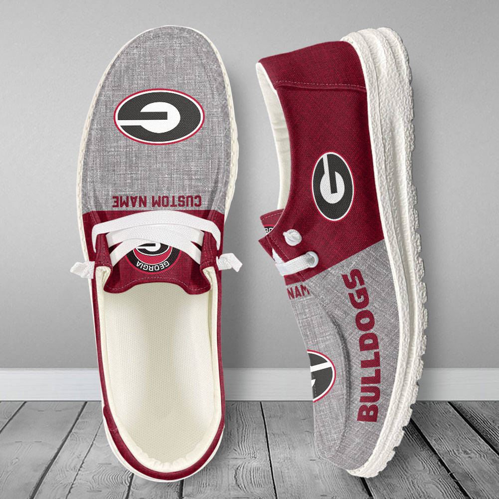 Georgia Bulldogs Personalized Hey Dude Shoes
