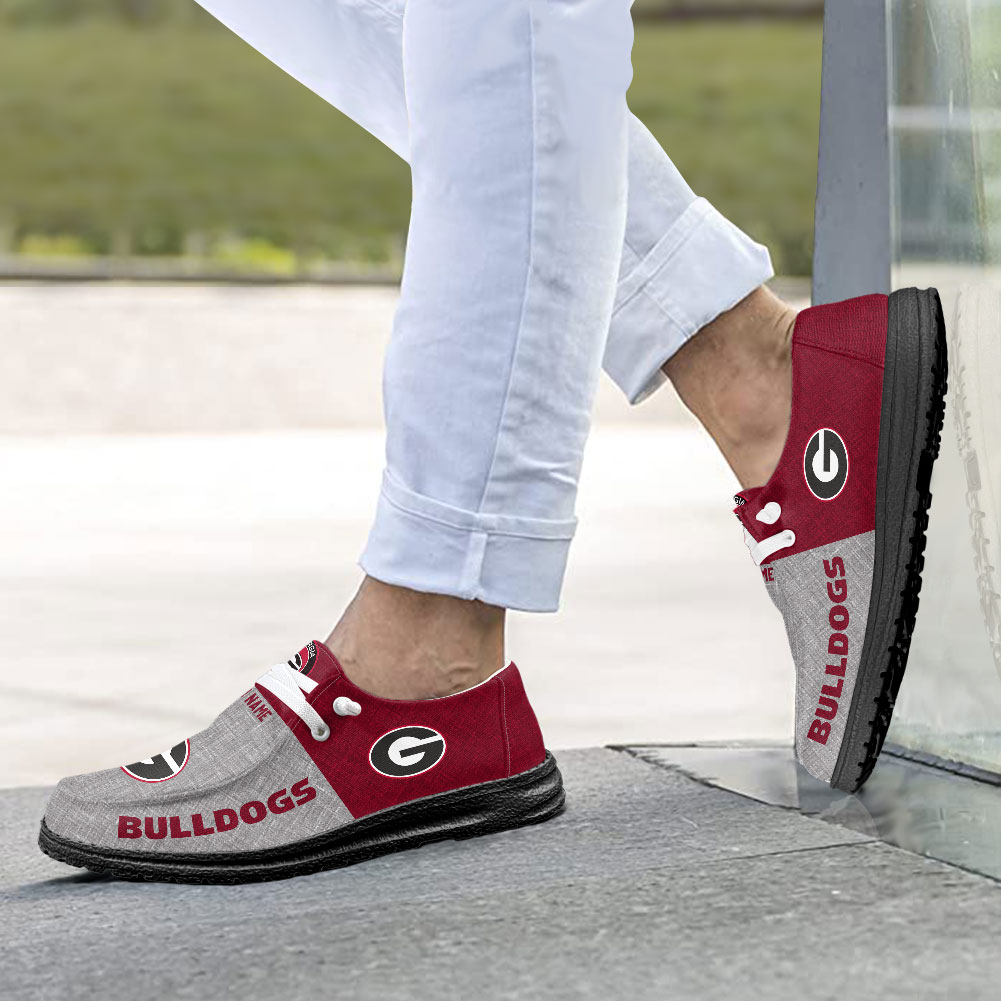 Georgia Bulldogs Personalized Hey Dude Shoes