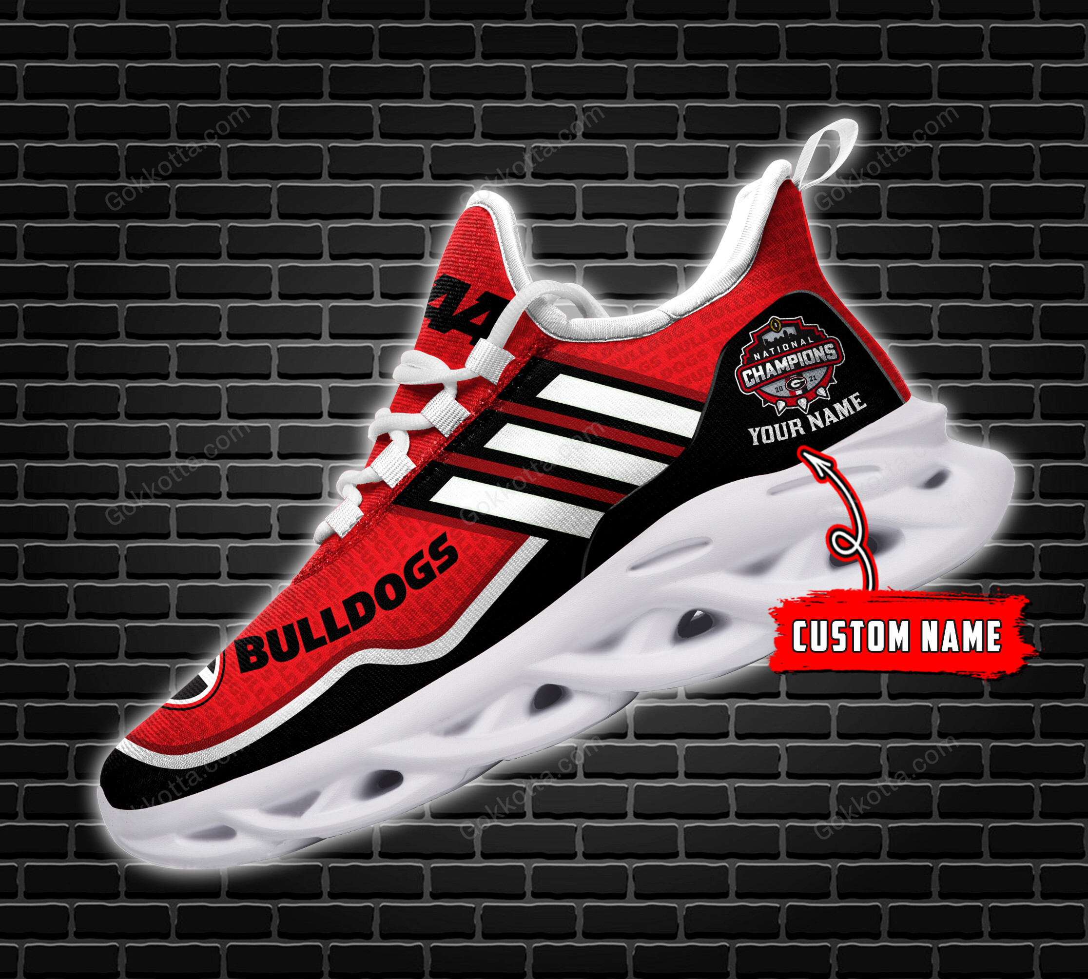 Georgia Bulldogs Personalized Max Soul Shoes THS22011101