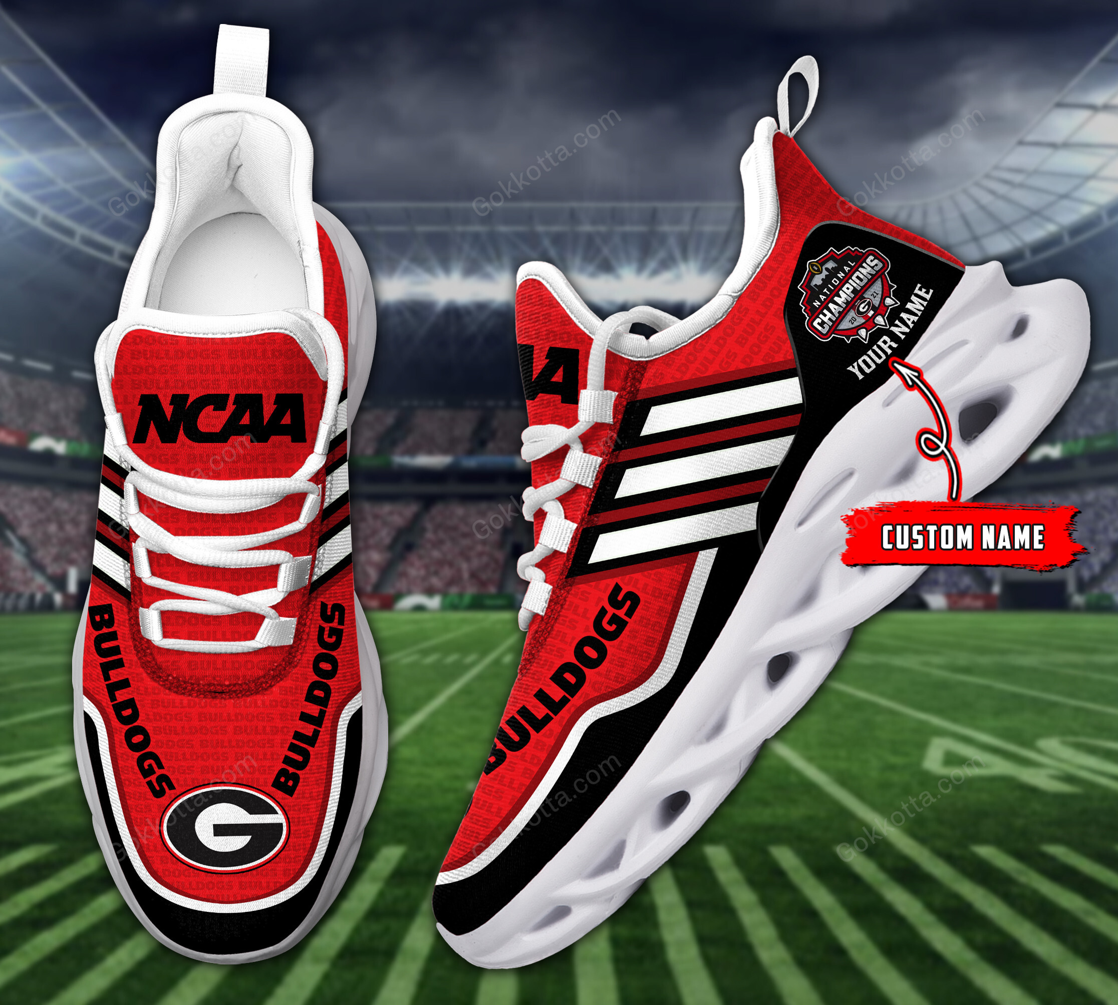 Georgia Bulldogs Personalized Max Soul Shoes THS22011101