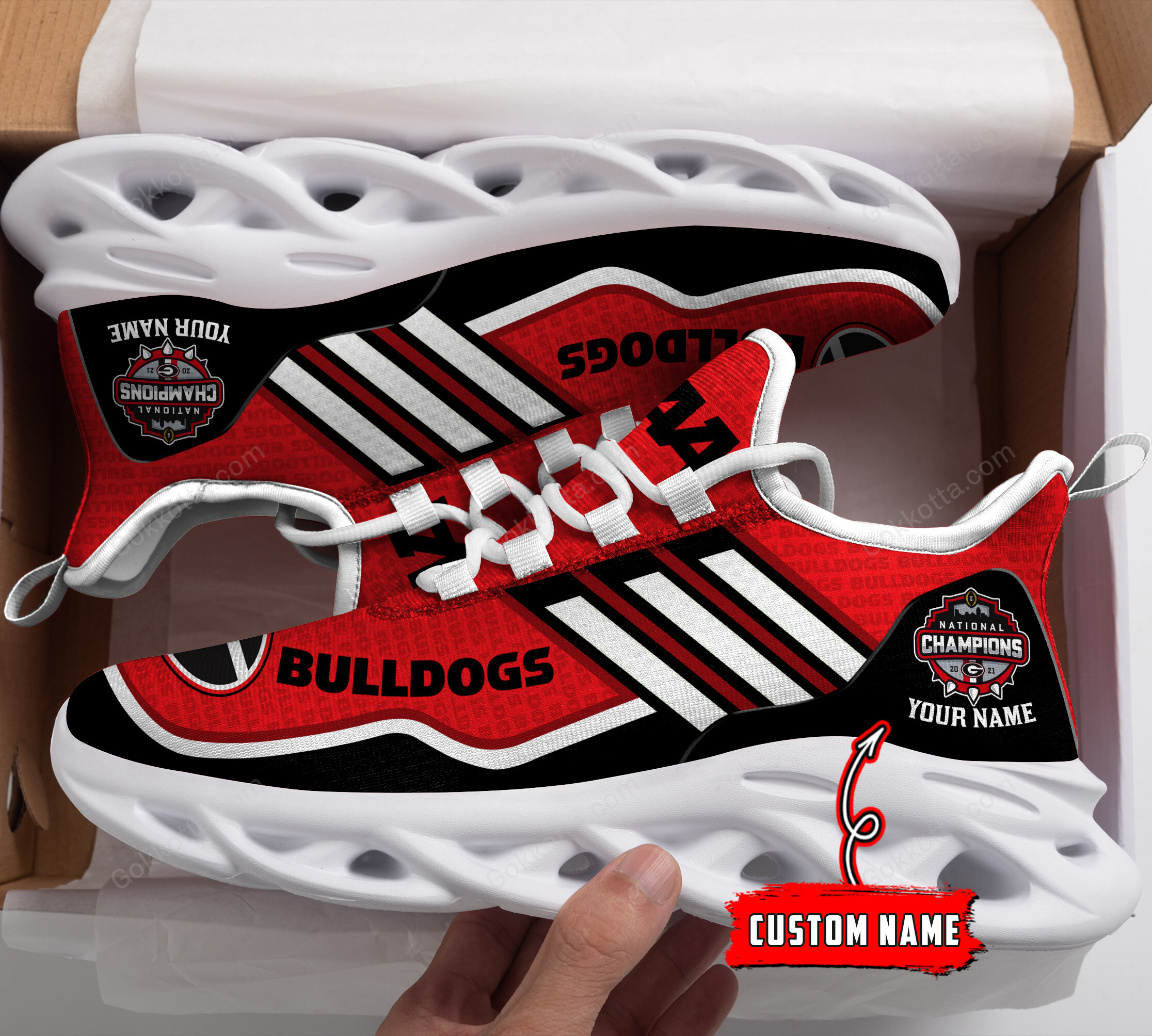 Georgia Bulldogs Personalized Max Soul Shoes THS22011101