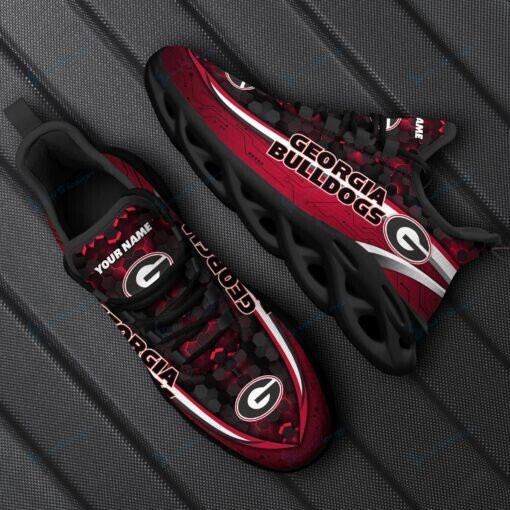 Georgia Bulldogs Personalized Max Soul YZ Running Sneakers 119