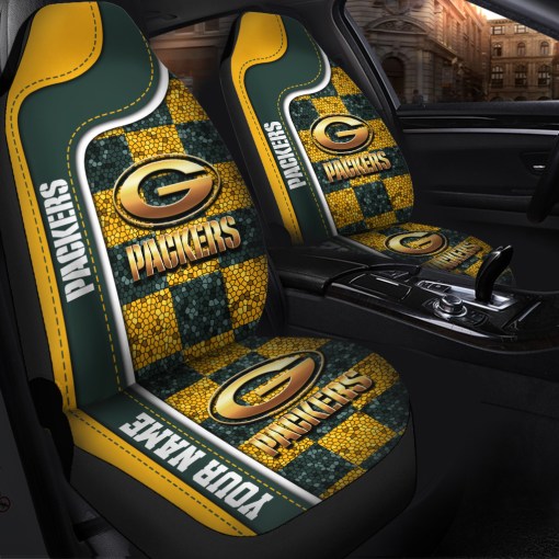 Green Bay Packers Personalized Car Seat Covers BGCSC645