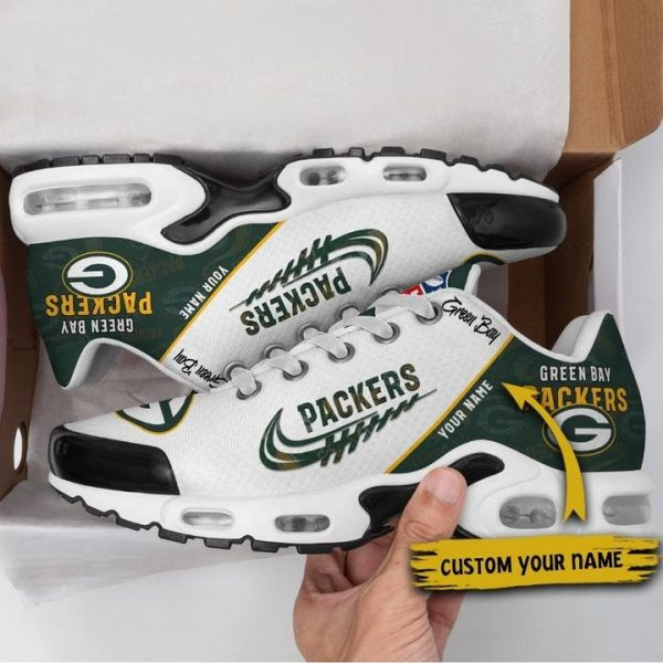 Green Bay Packers Personalized Name Team Mix Colors Wing Logo TN Air Max Shoes Air Cushion Sneakers