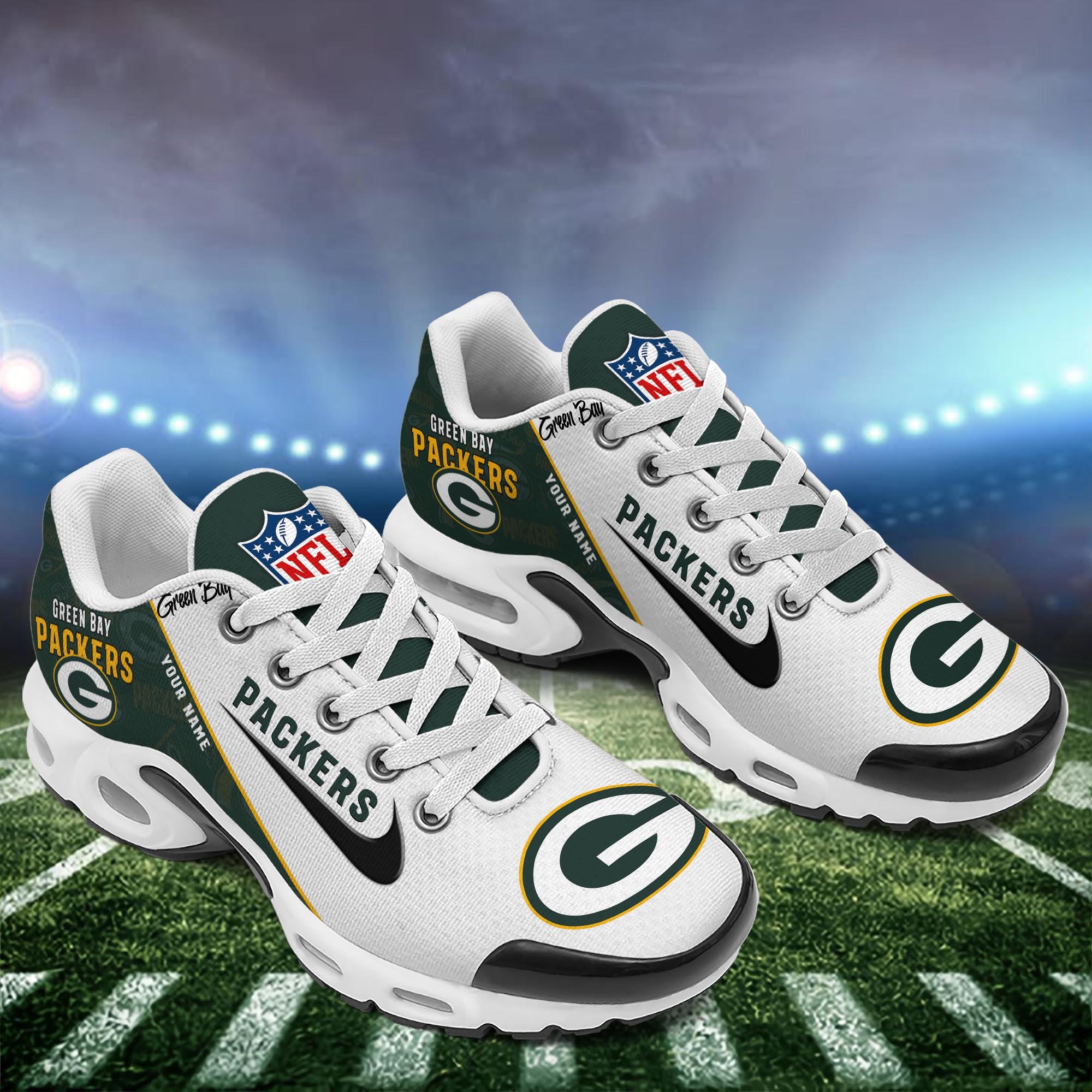 Green Bay Packers TN Shoes 2026 Versions Custom Your Name 670