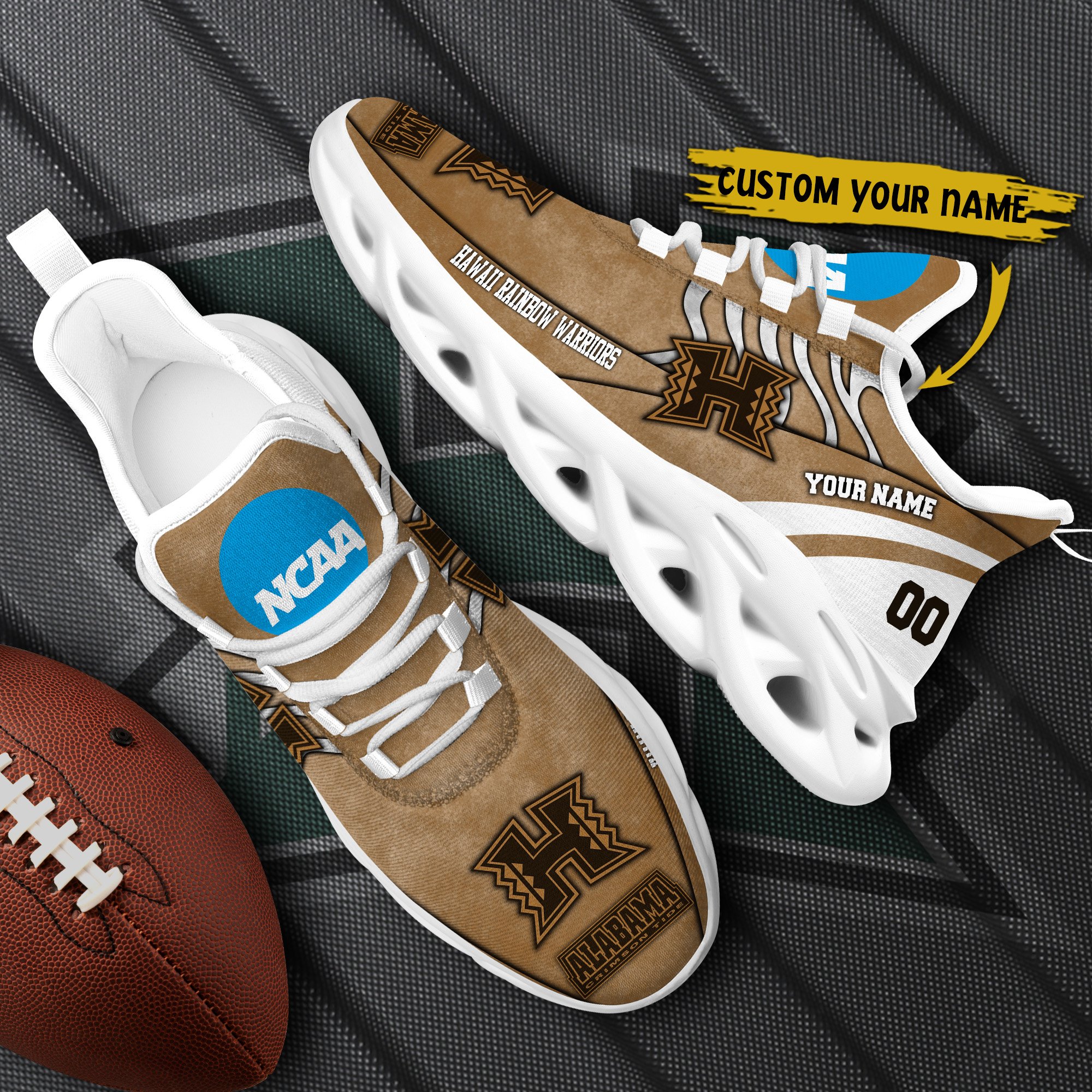 Hawaii Rainbow Warriors Black Max Soul Shoes 2026 Versions Custom Your Name And Number 312