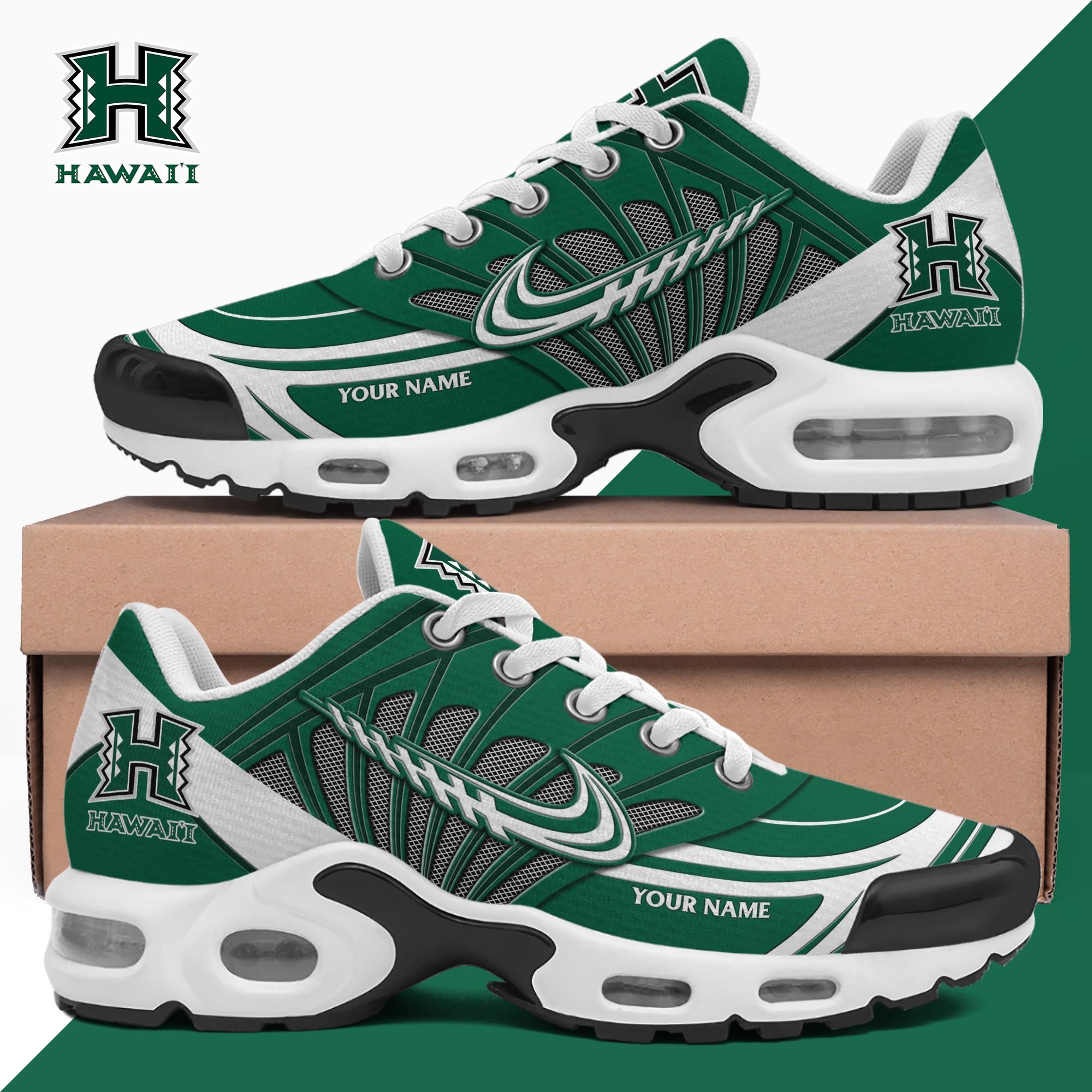 Hawaii Rainbow Warriors TN Shoes 2026 Version Custom Name 135