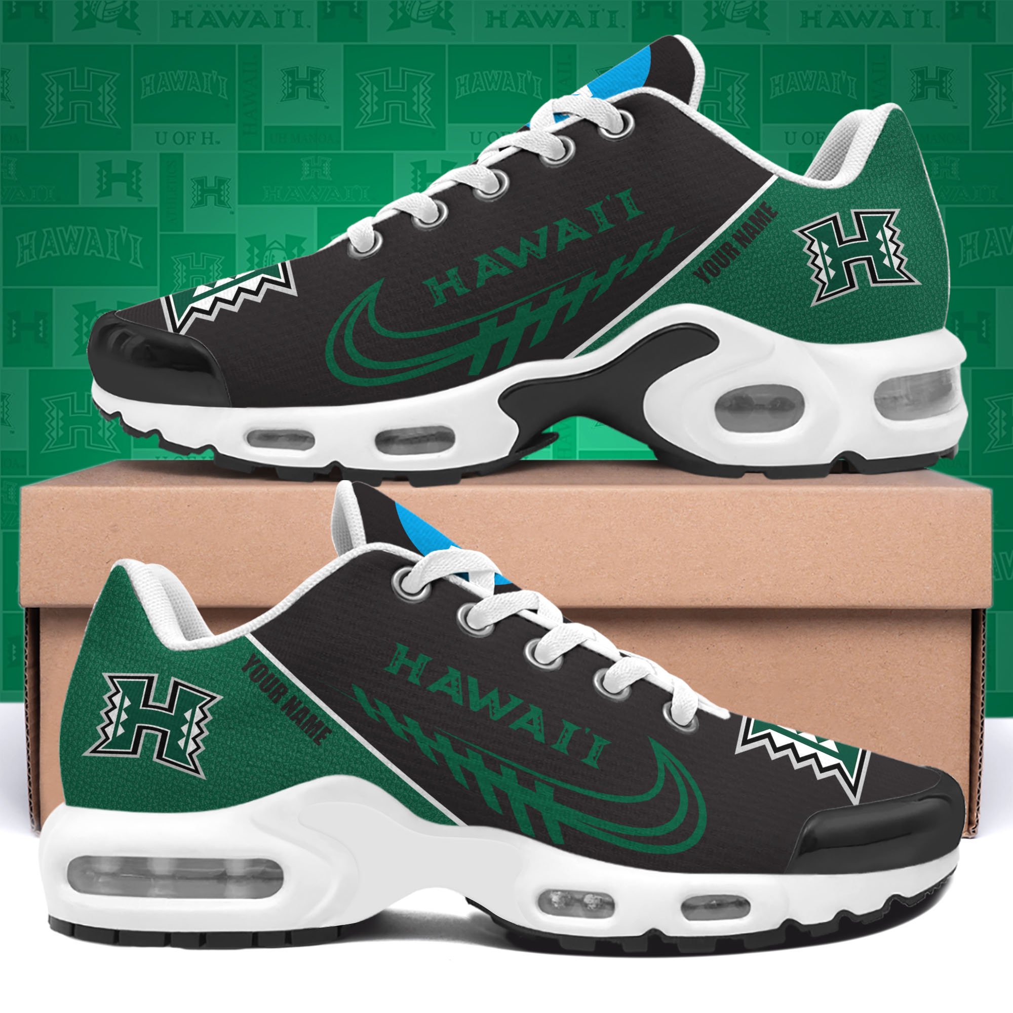 Hawaii Rainbow Warriors TN Shoes Custom Your Name 514