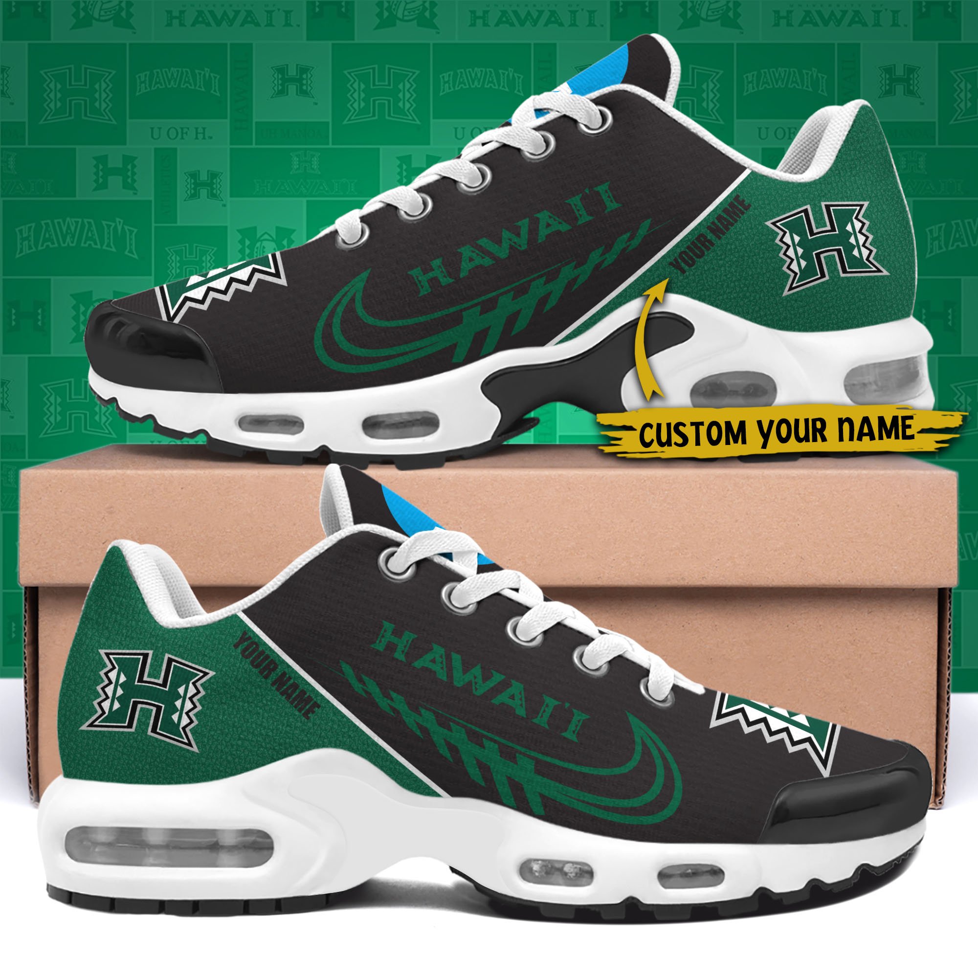 Hawaii Rainbow Warriors TN Shoes Custom Your Name 514