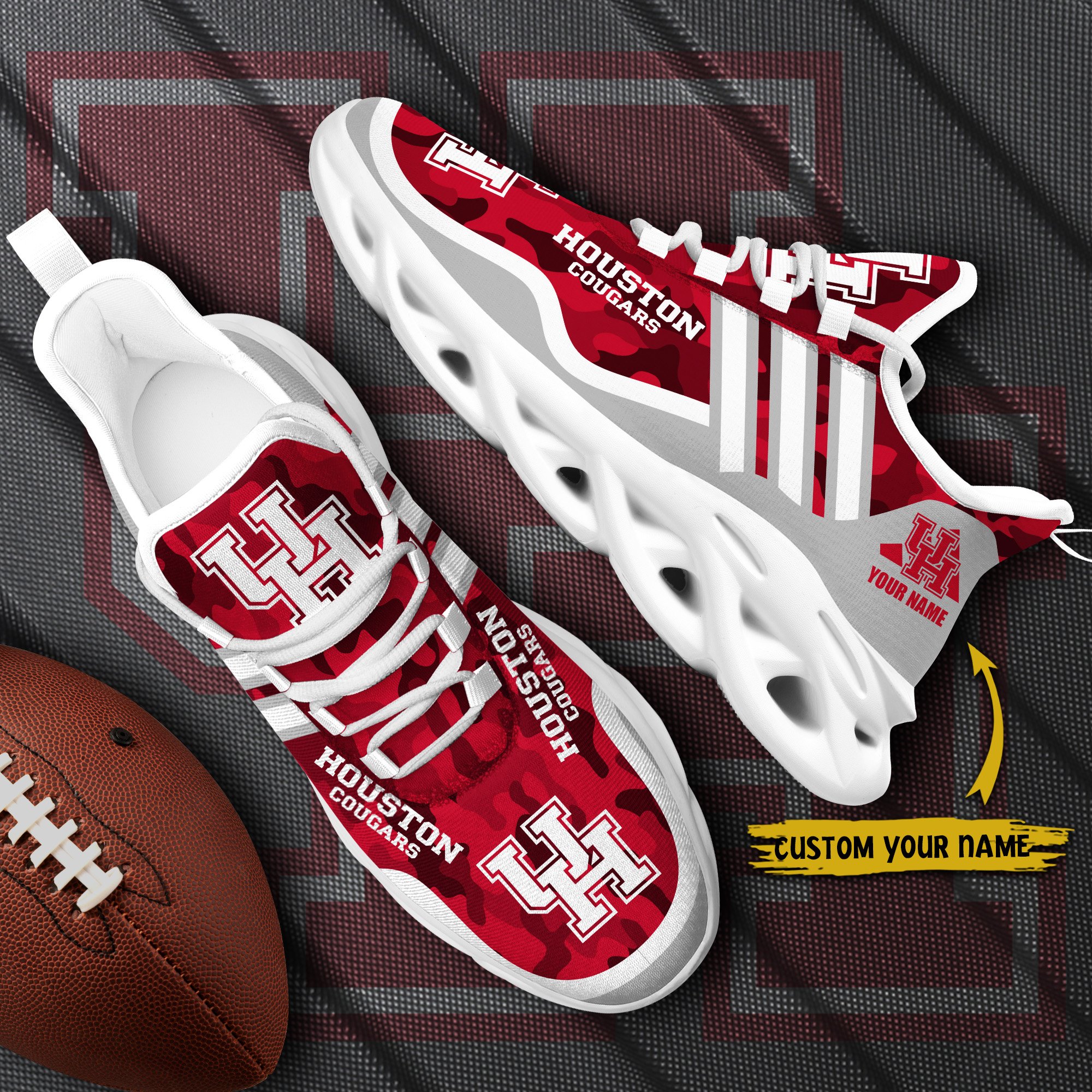 Houston Cougars Black Max Soul Shoes 2026 Versions Custom Name 466