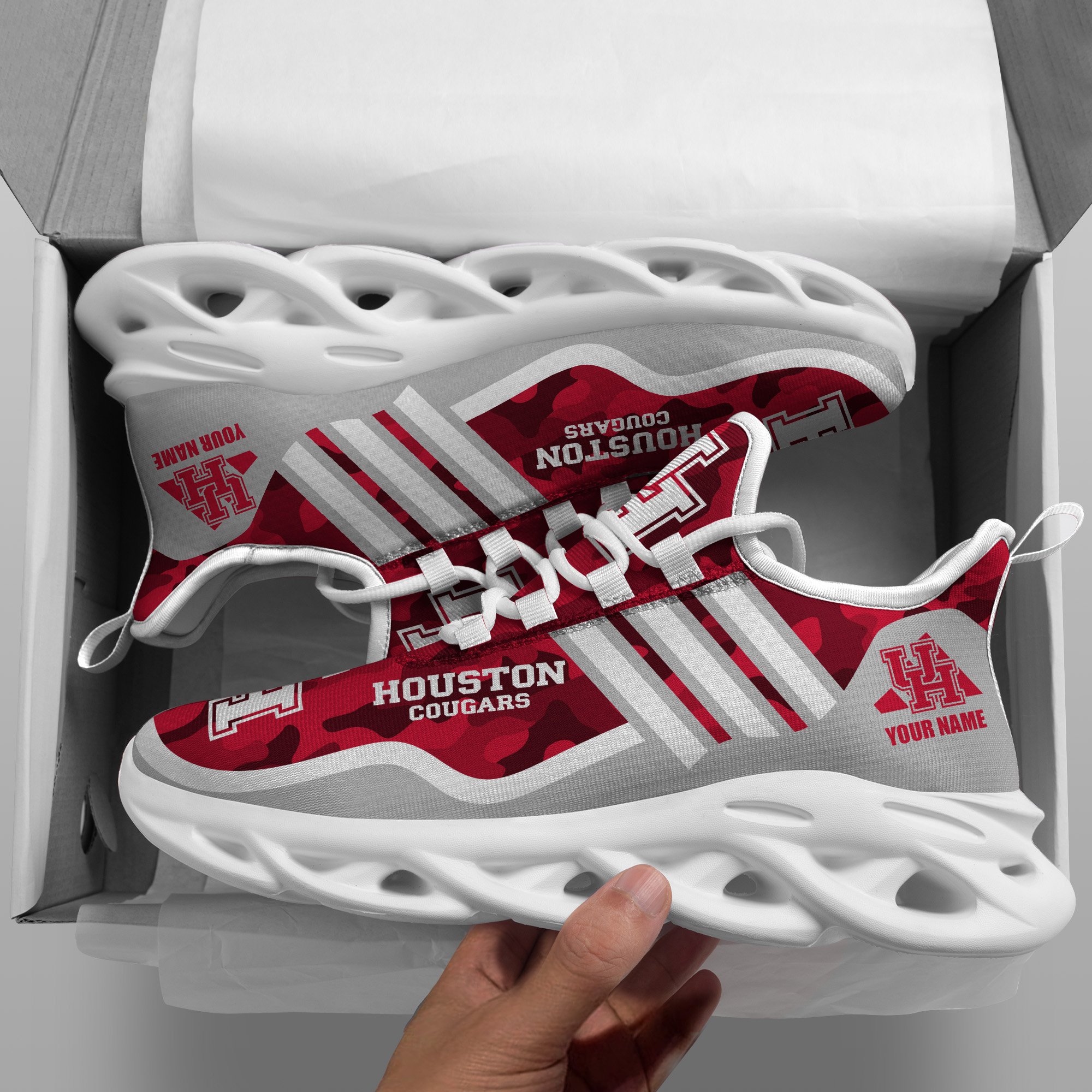 Houston Cougars Black Max Soul Shoes 2026 Versions Custom Name 466