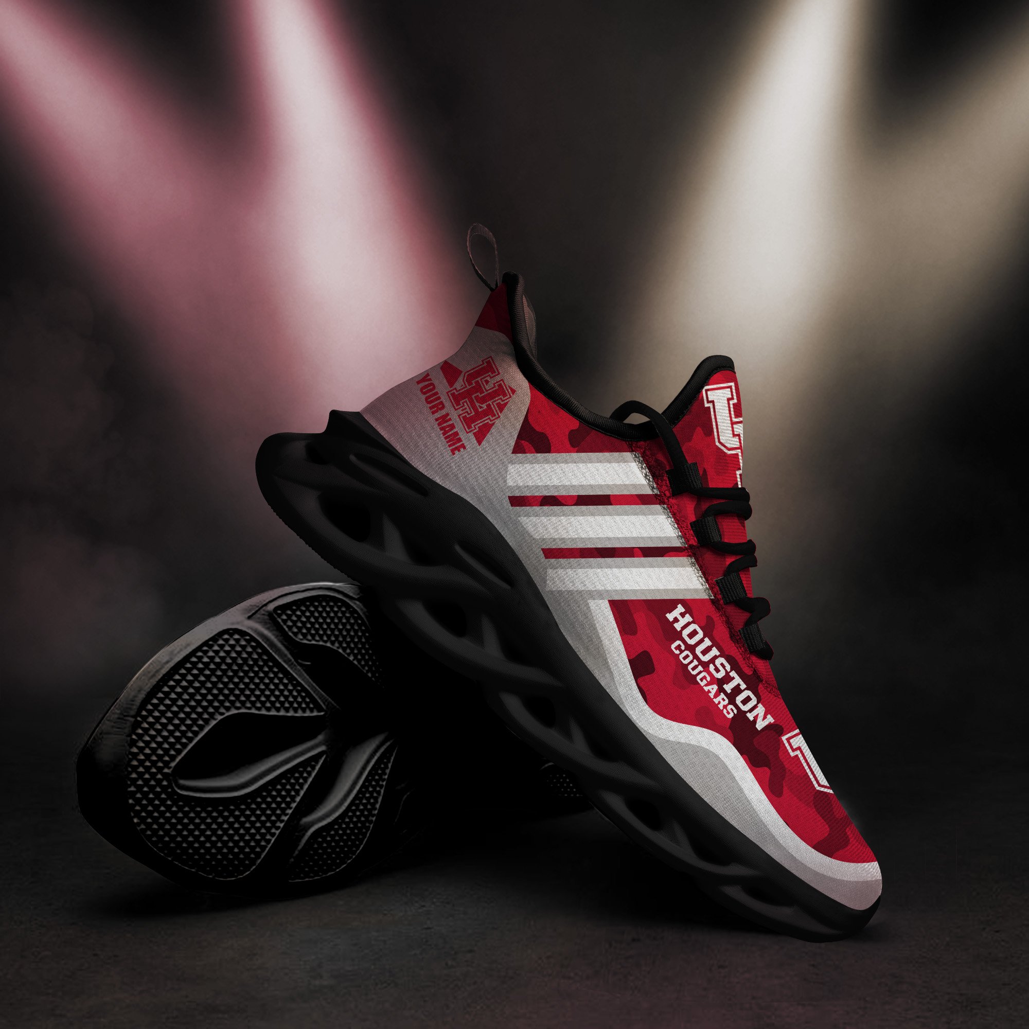 Houston Cougars Black Max Soul Shoes 2026 Versions Custom Name 466