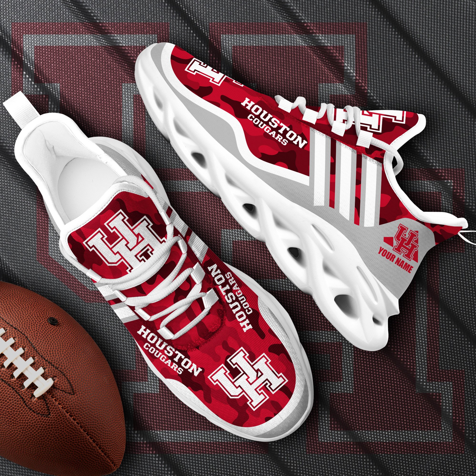 Houston Cougars Black Max Soul Shoes 2026 Versions Custom Name 466
