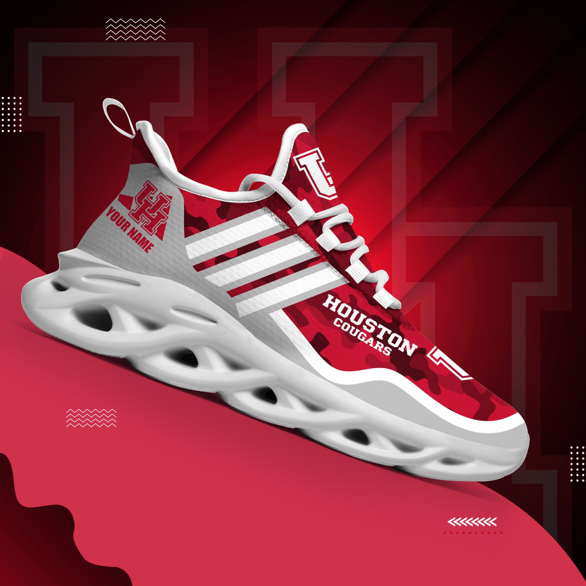 Houston Cougars Black Max Soul Shoes 2026 Versions Custom Name 466