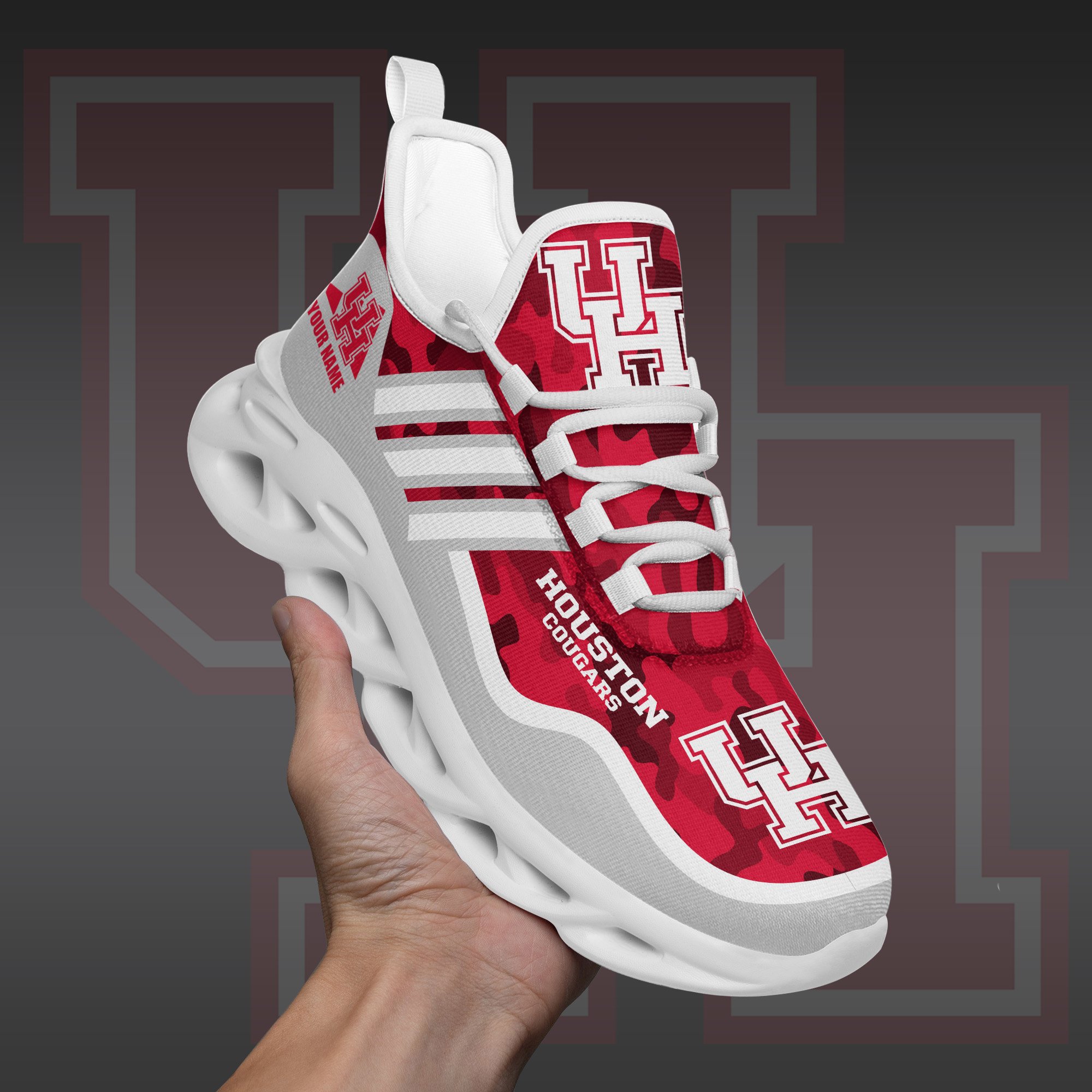 Houston Cougars Black Max Soul Shoes 2026 Versions Custom Name 466