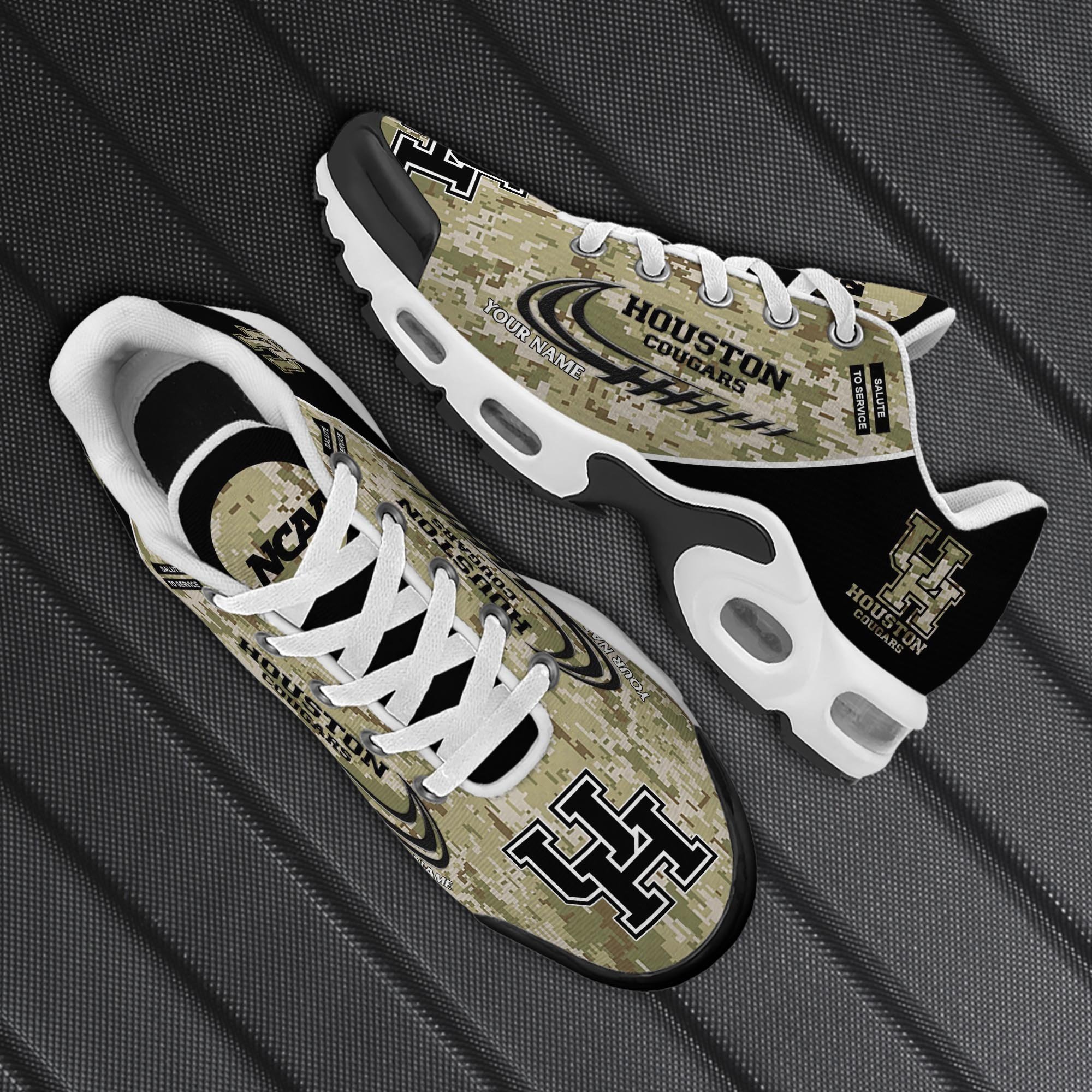 Houston Cougars TN Shoes 2026 Version Custom Name, Camouflage Shoes, Gifts For Football Lovers PH636