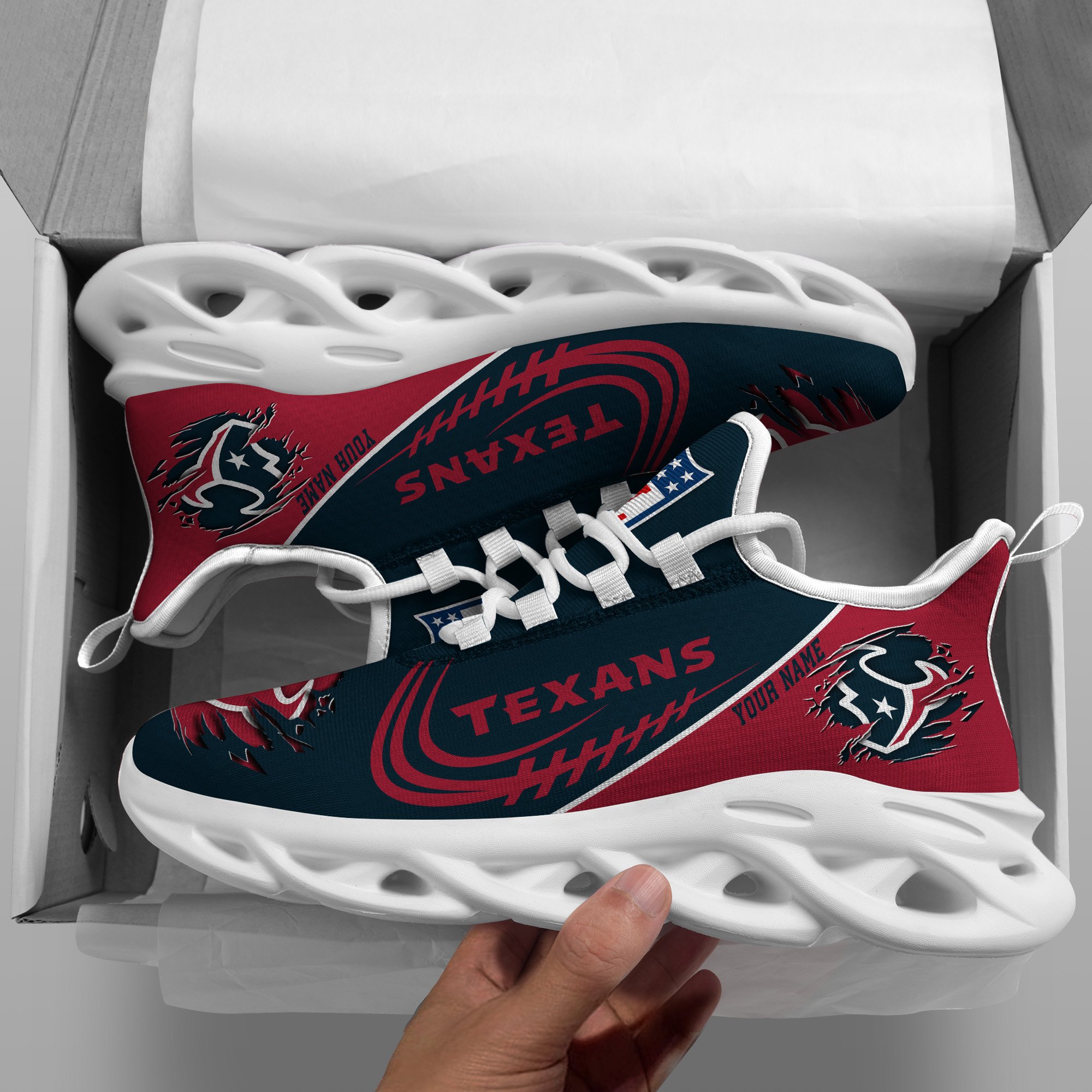 Houston Texans Black Max Soul Shoes 2026 Versions Custom Name 003