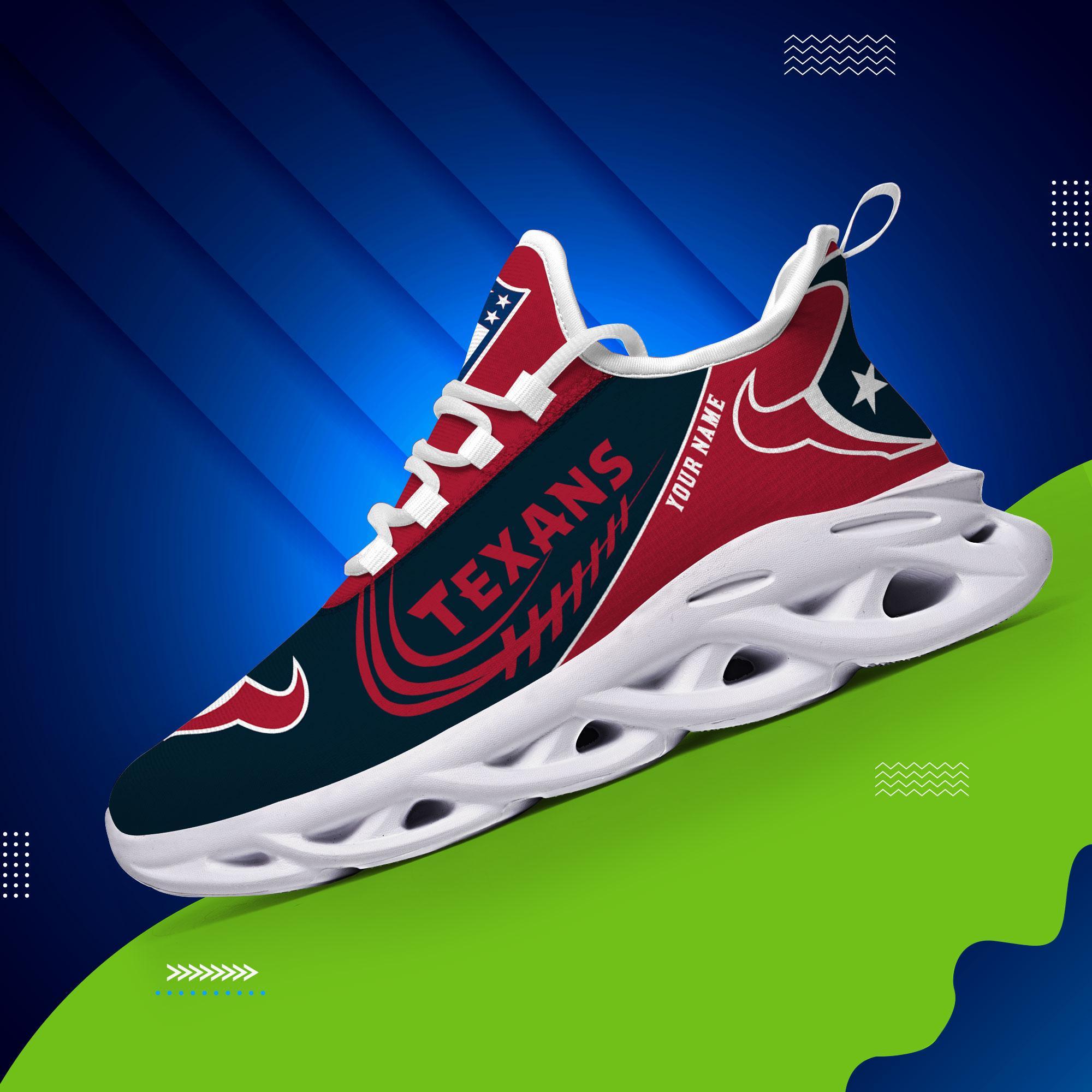Houston Texans Black Max Soul Shoes 2026 Versions Custom Name 630