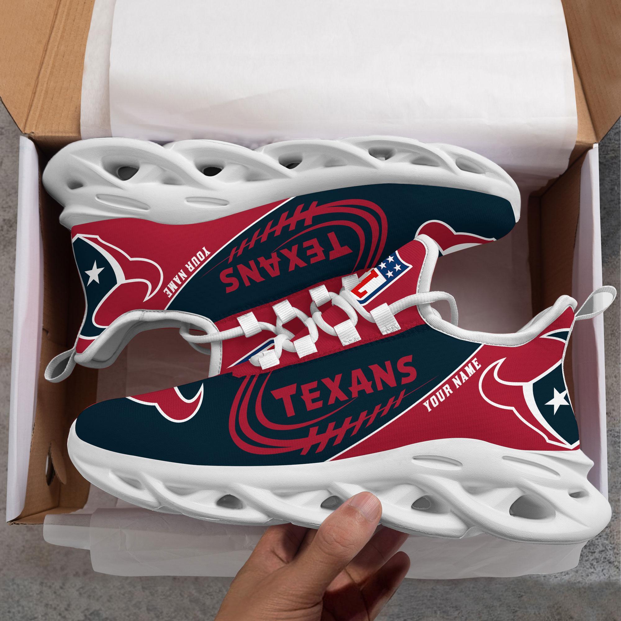 Houston Texans Black Max Soul Shoes 2026 Versions Custom Name 630