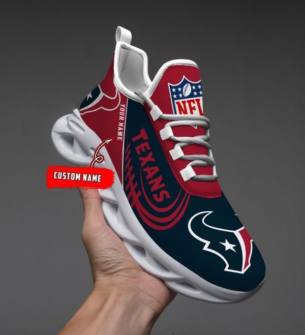 Houston Texans Black Max Soul Shoes 2026 Versions Custom Name 630