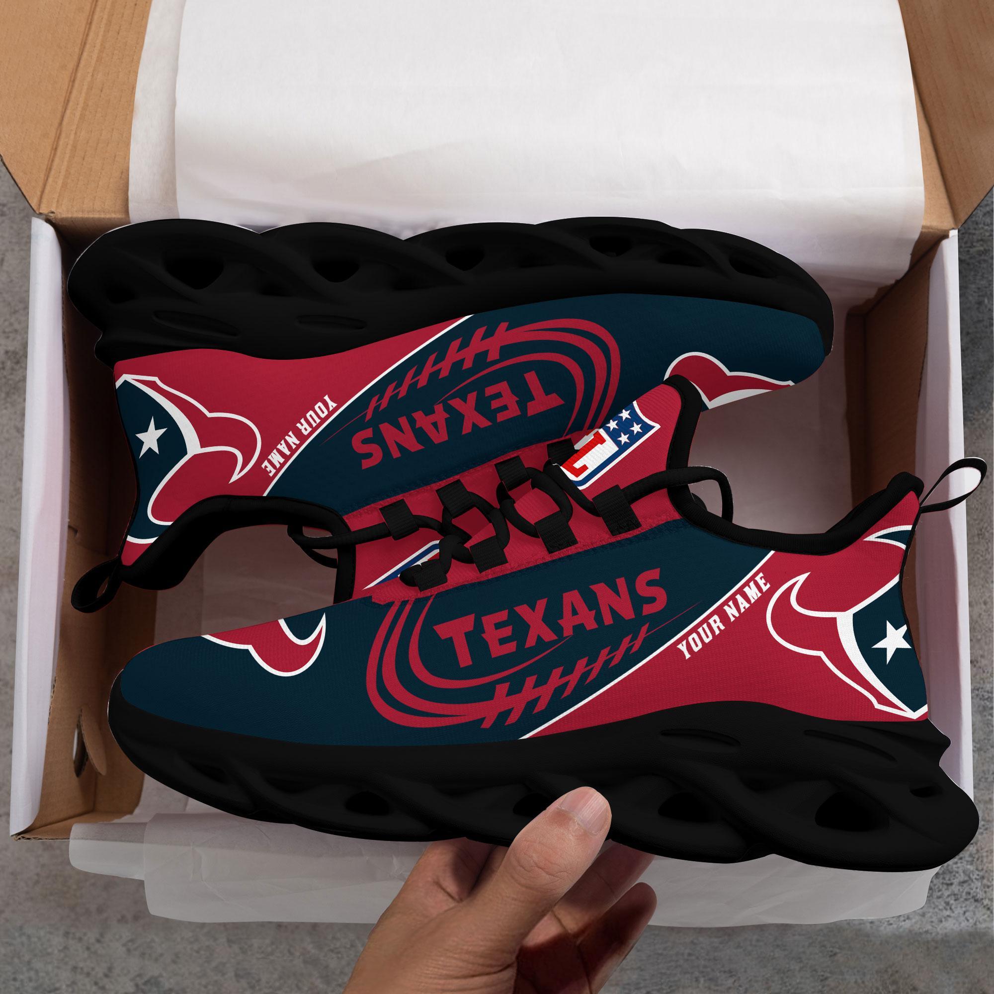 Houston Texans Black Max Soul Shoes 2026 Versions Custom Name 630