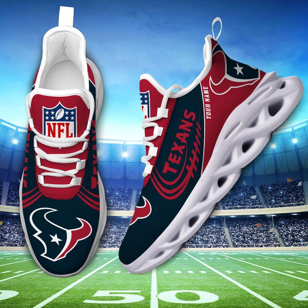 Houston Texans Black Max Soul Shoes 2026 Versions Custom Name 630